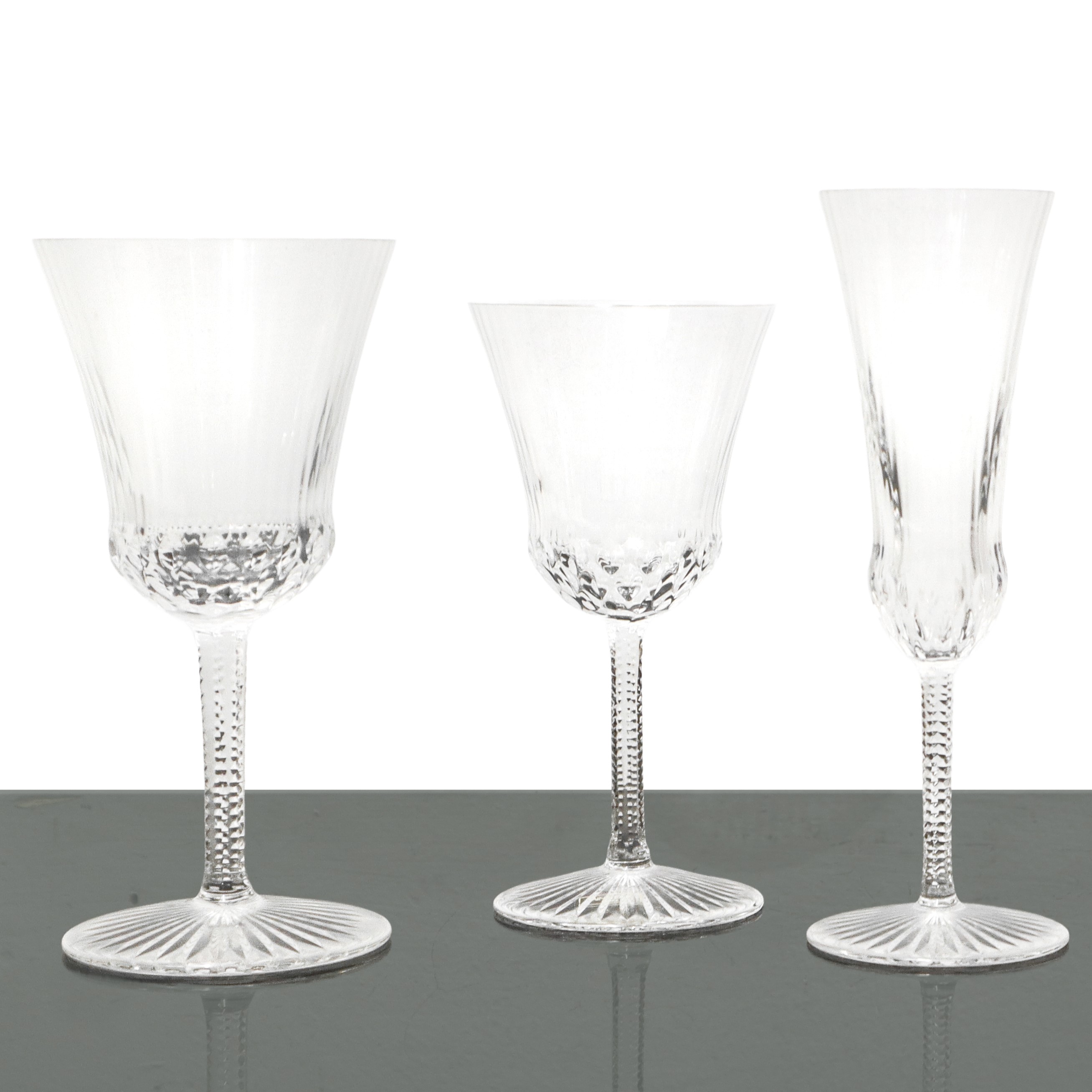 Servizio di bicchieri in cristallo Saint Louis modello Apollo