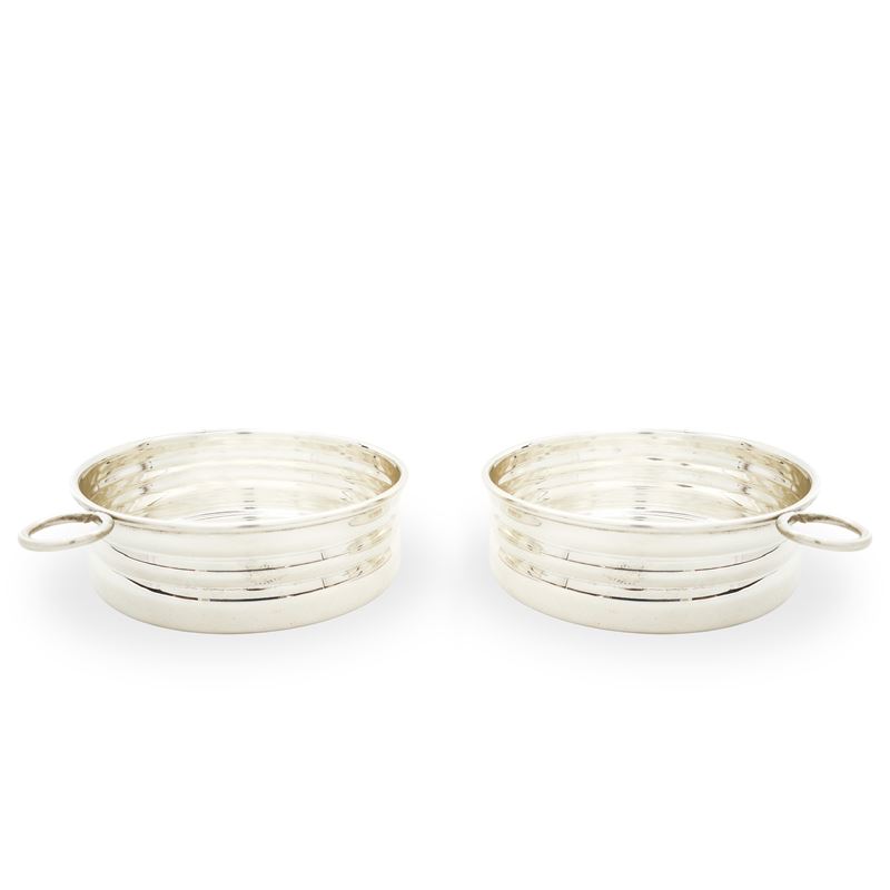 Royal Family - Sottobottiglia silver plated con presa, diametro cm 13