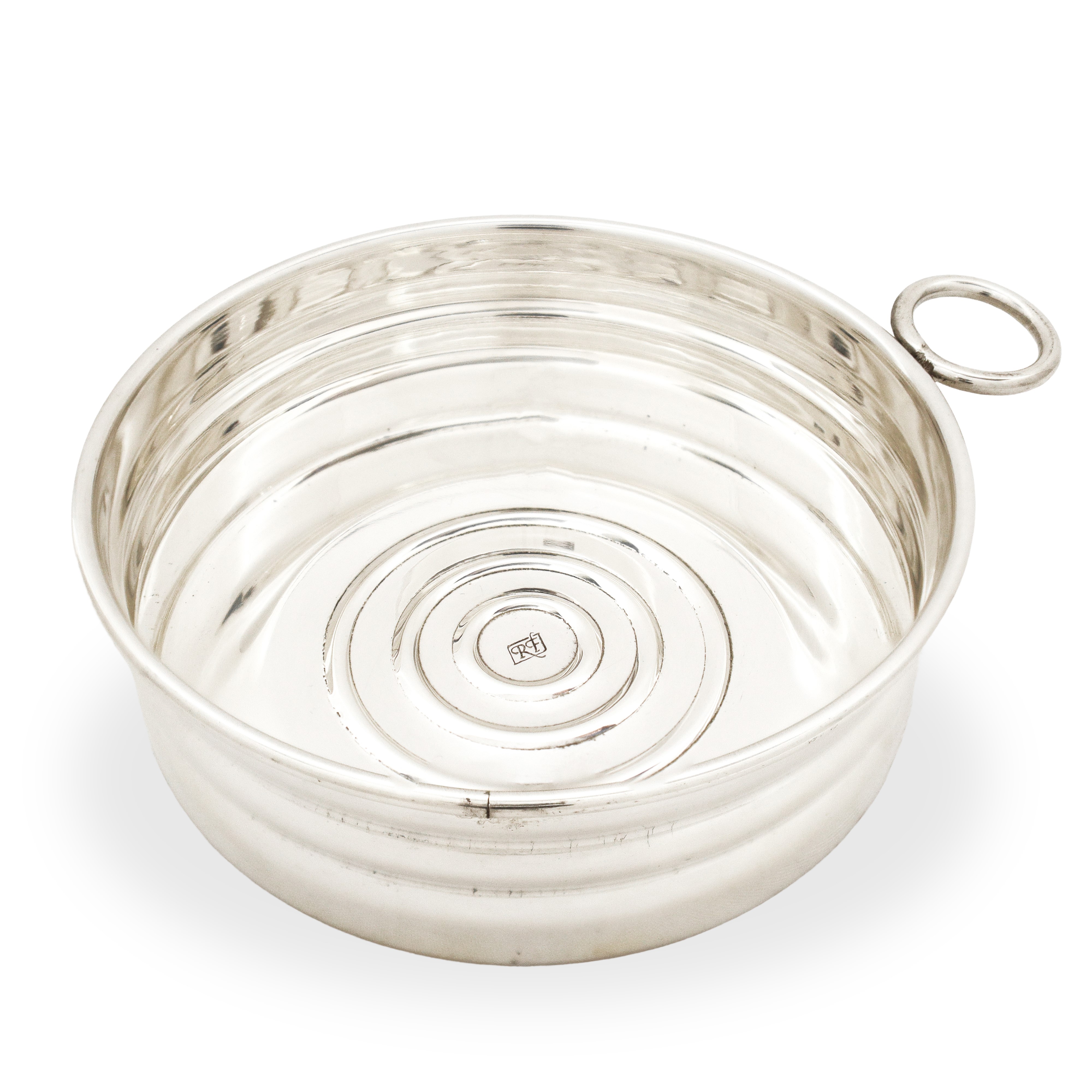 Royal Family - Sottobottiglia silver plated con presa, diametro cm 13