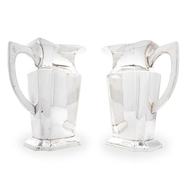 Jordan  Sheffield collection - Coppia di caraffe in sheffield