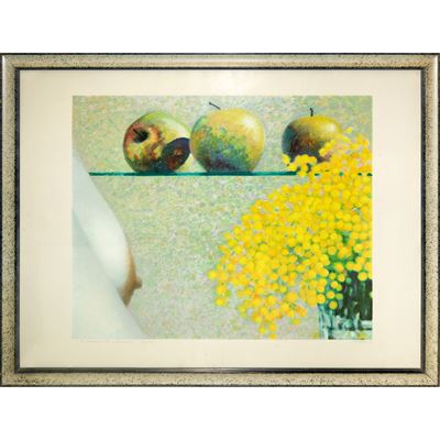 Frammento e mimosa, litografia