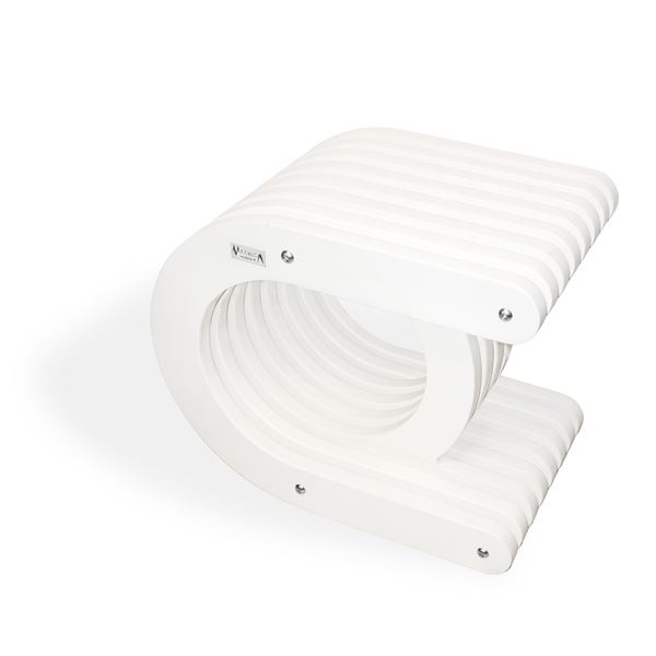 Metrica Design - White lacquered metric pouf