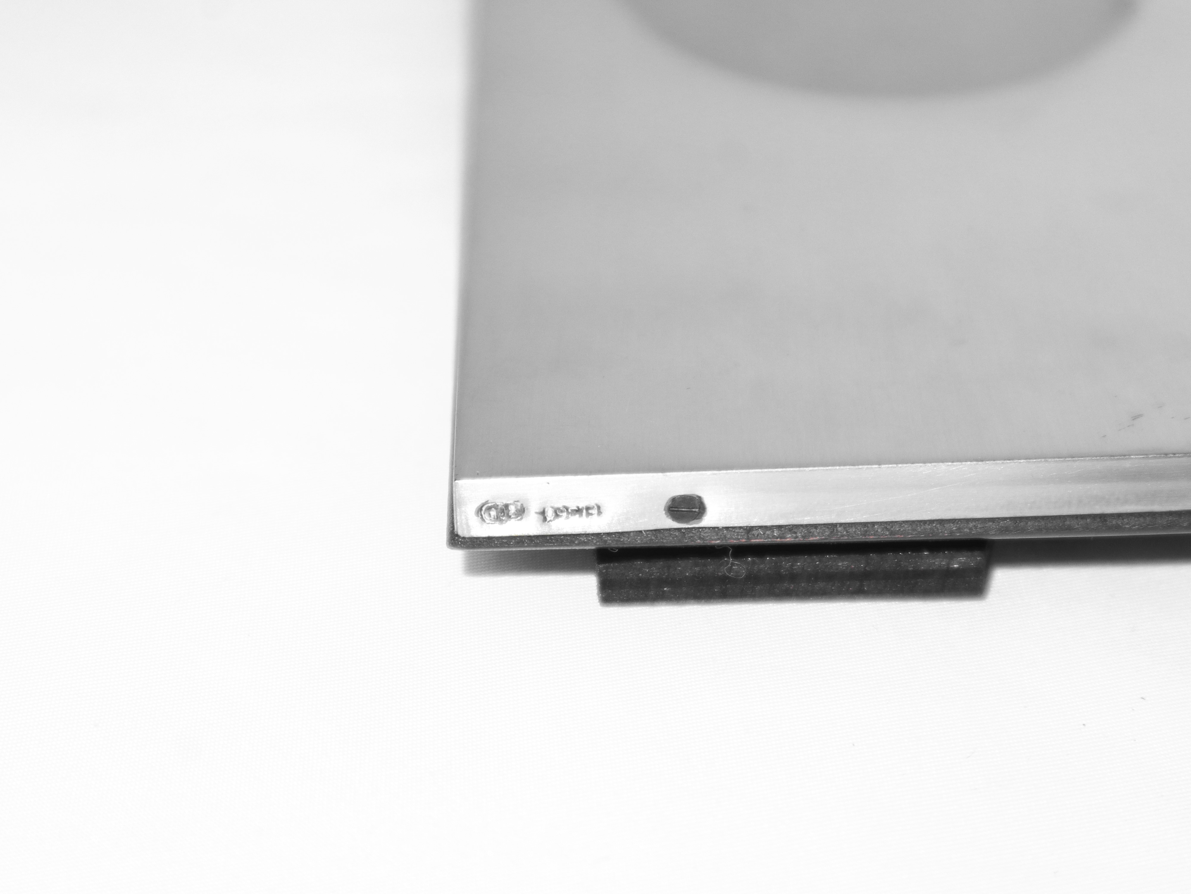 Cornice rettangolare in argento 800 con vano portafoto ovale