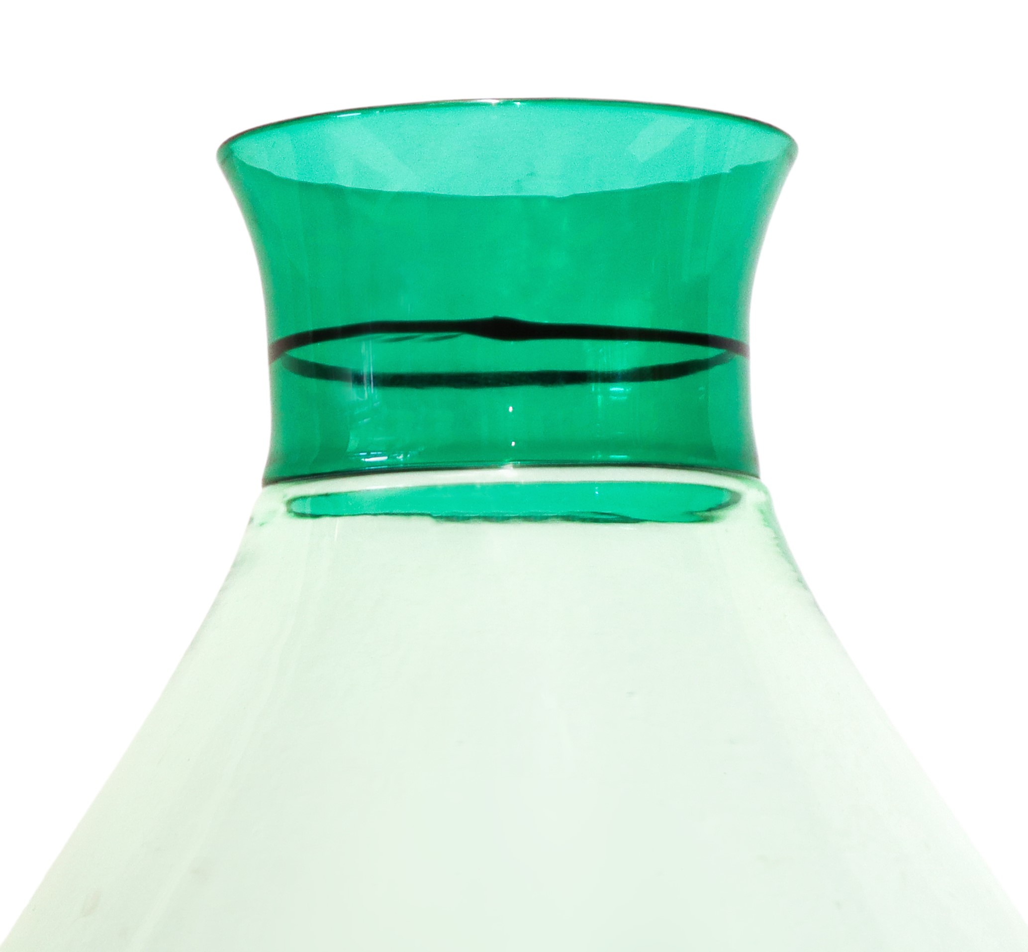 Vaso in vetro soffiato di Murano verde collezione Colletti
