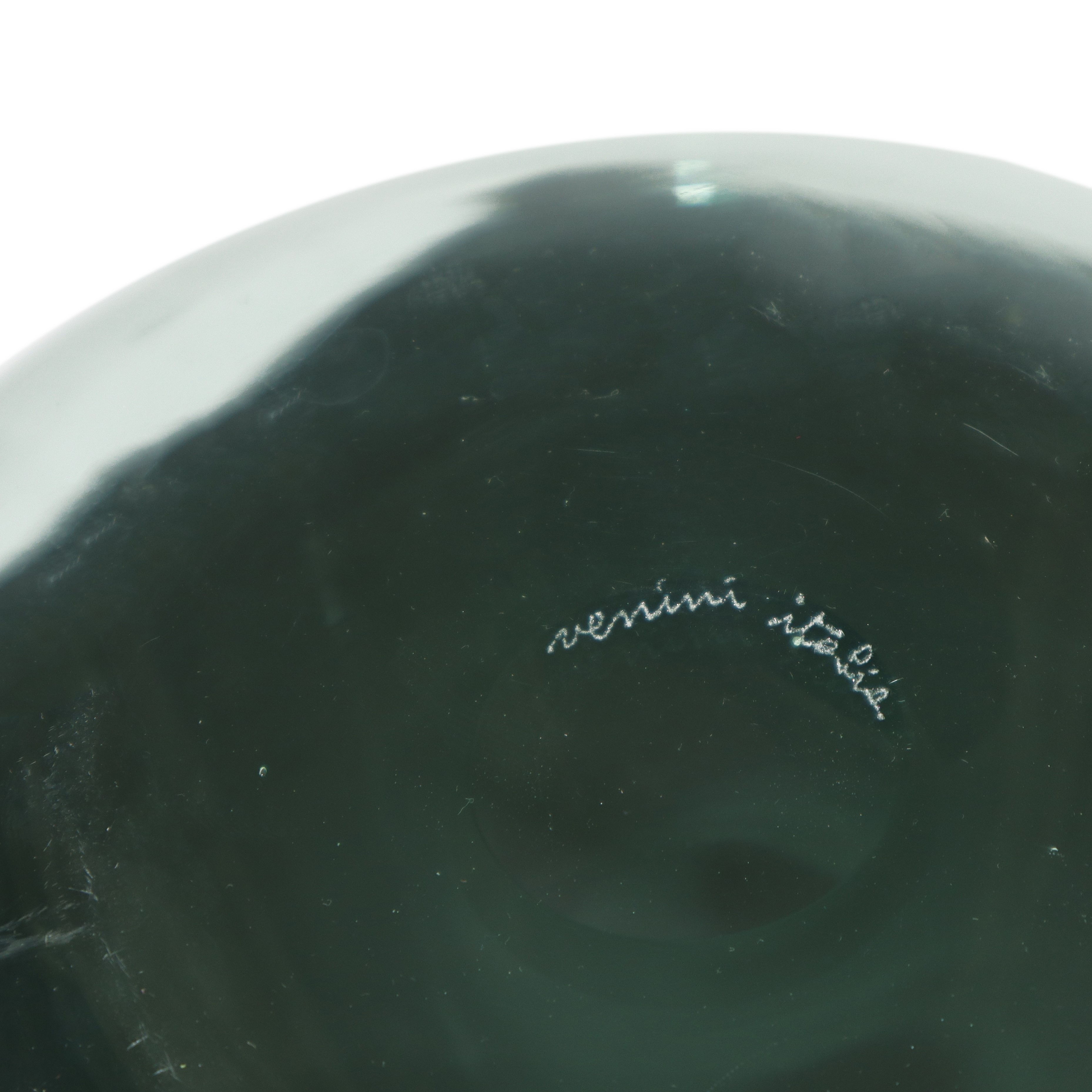 Vaso in vetro soffiato di Murano verde collezione Colletti