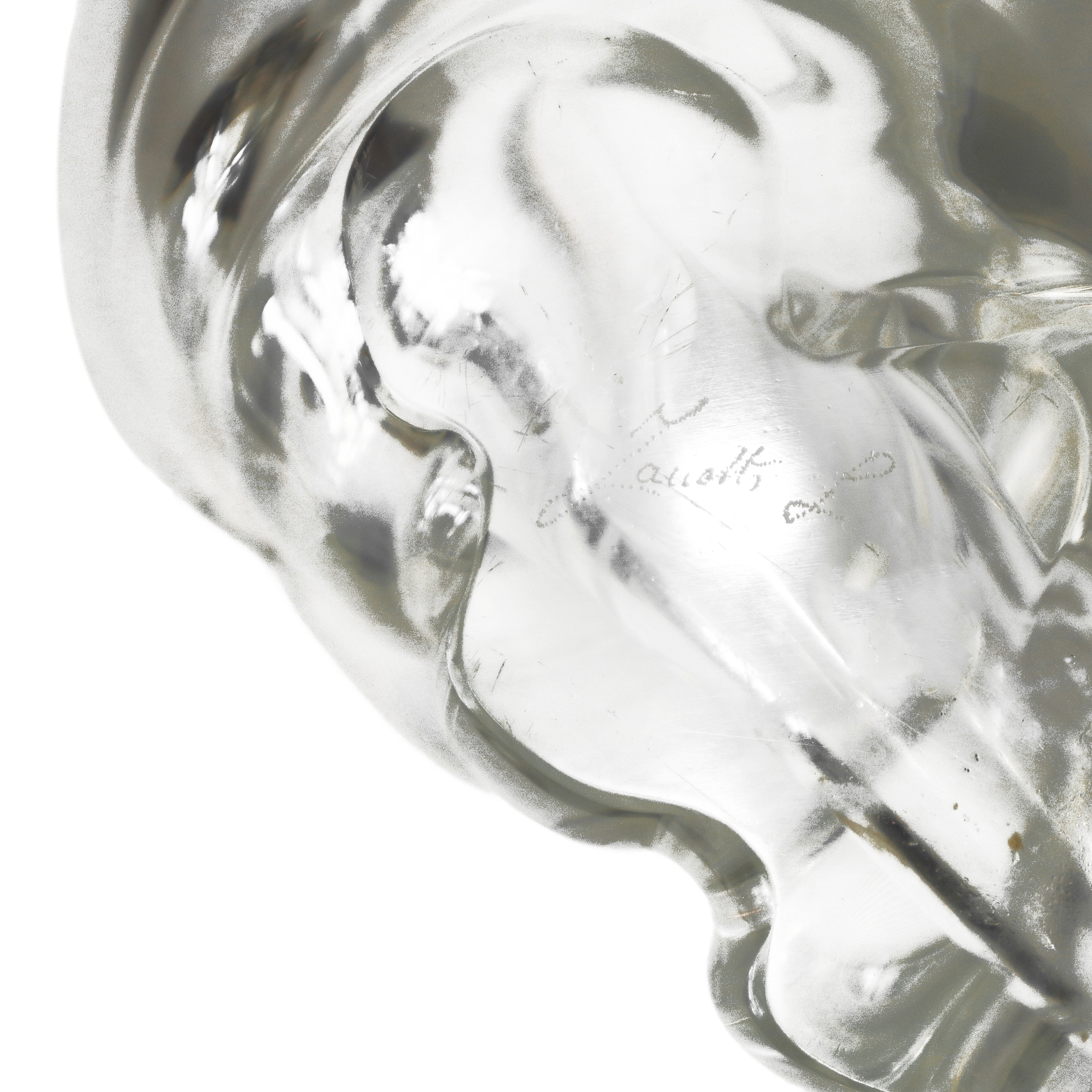 Conchiglia, scultura in vetro di Murano opalescente