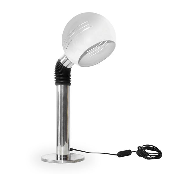 Targetti  Illuminazione - Space Age Chrome Silver Metal Table Lamp