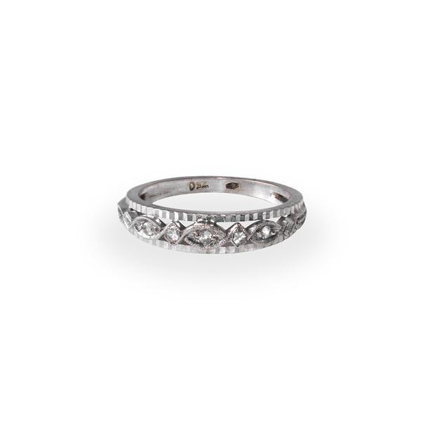 Ring in 750 white gold and brilliant-cut diamonds
