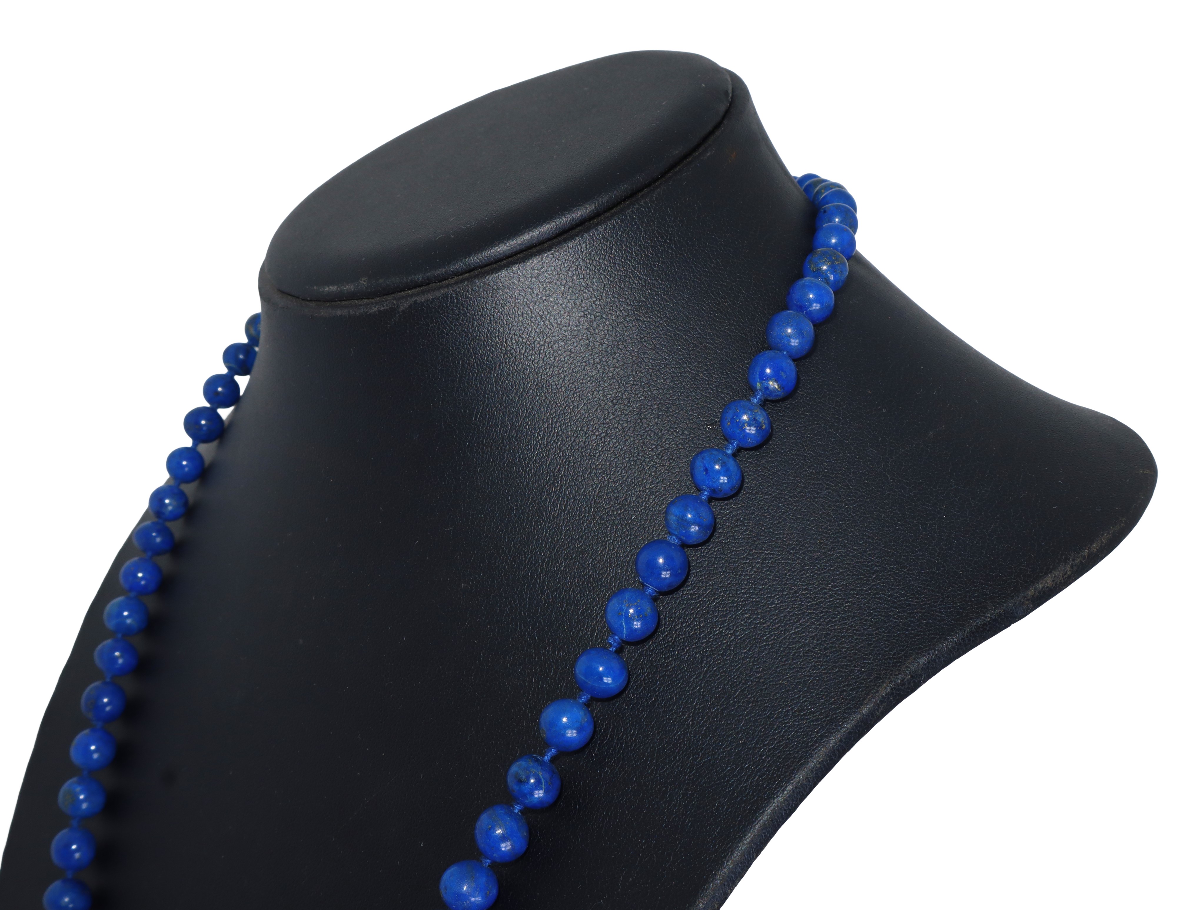 Collana di perle di lapislazzuli con chiusura in oro giallo 750
