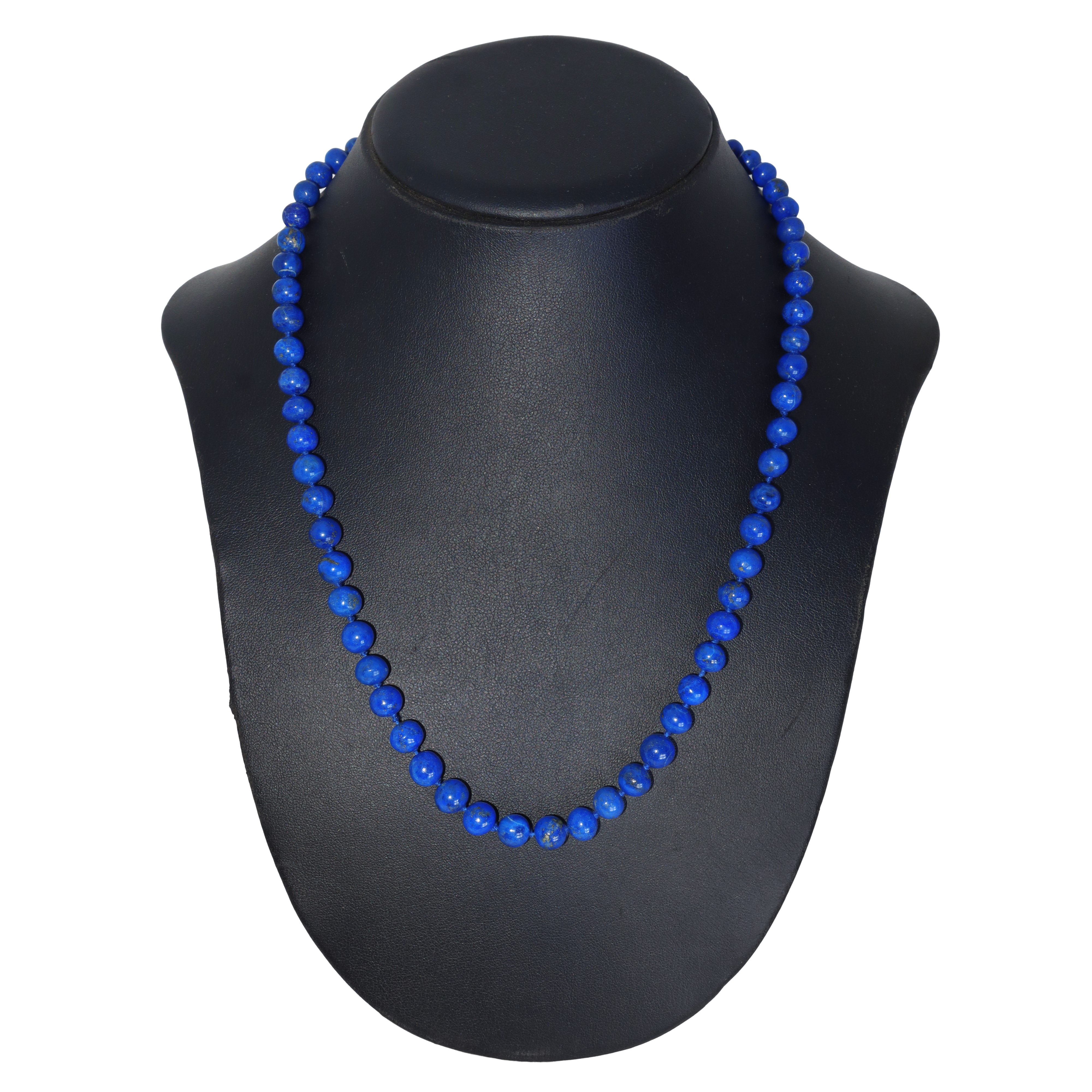 Collana di perle di lapislazzuli con chiusura in oro giallo 750