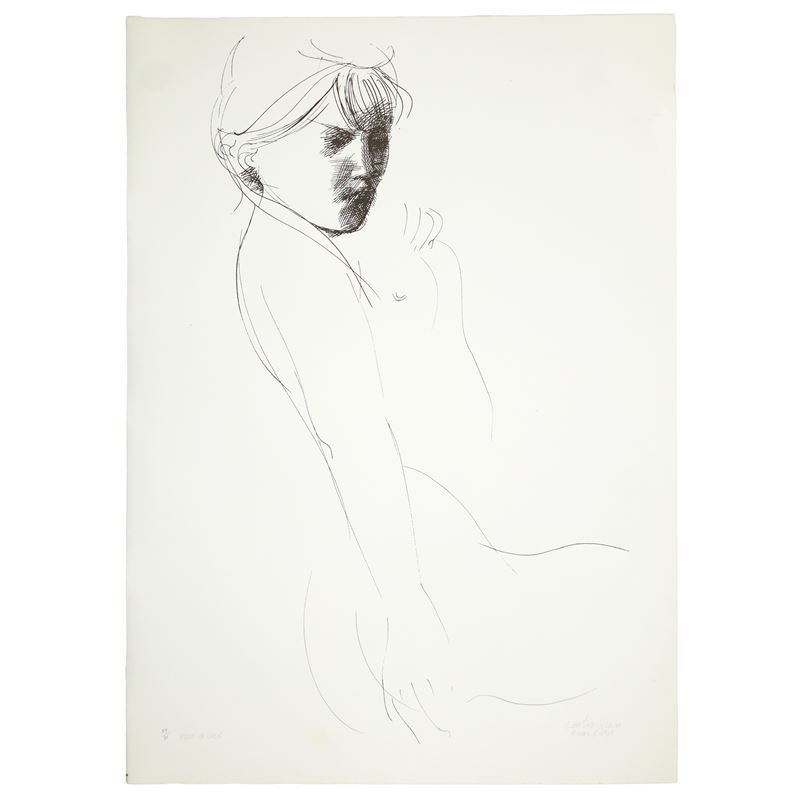 Emilio Greco - Nudo in luce, litografia 1968