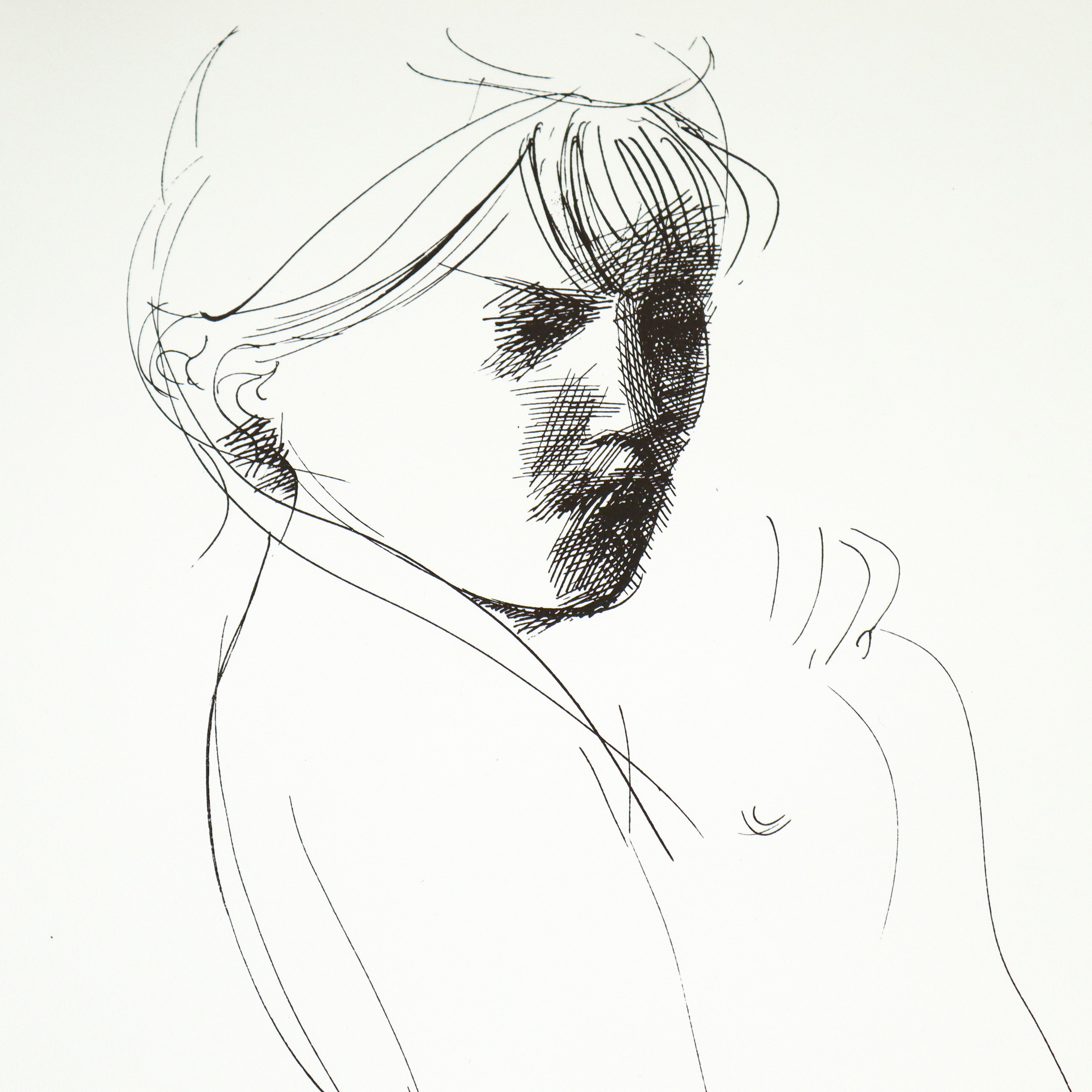 Emilio Greco - Nudo in luce, litografia 1968