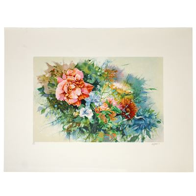 Fiori (acquatinta, tiratura 64/150)