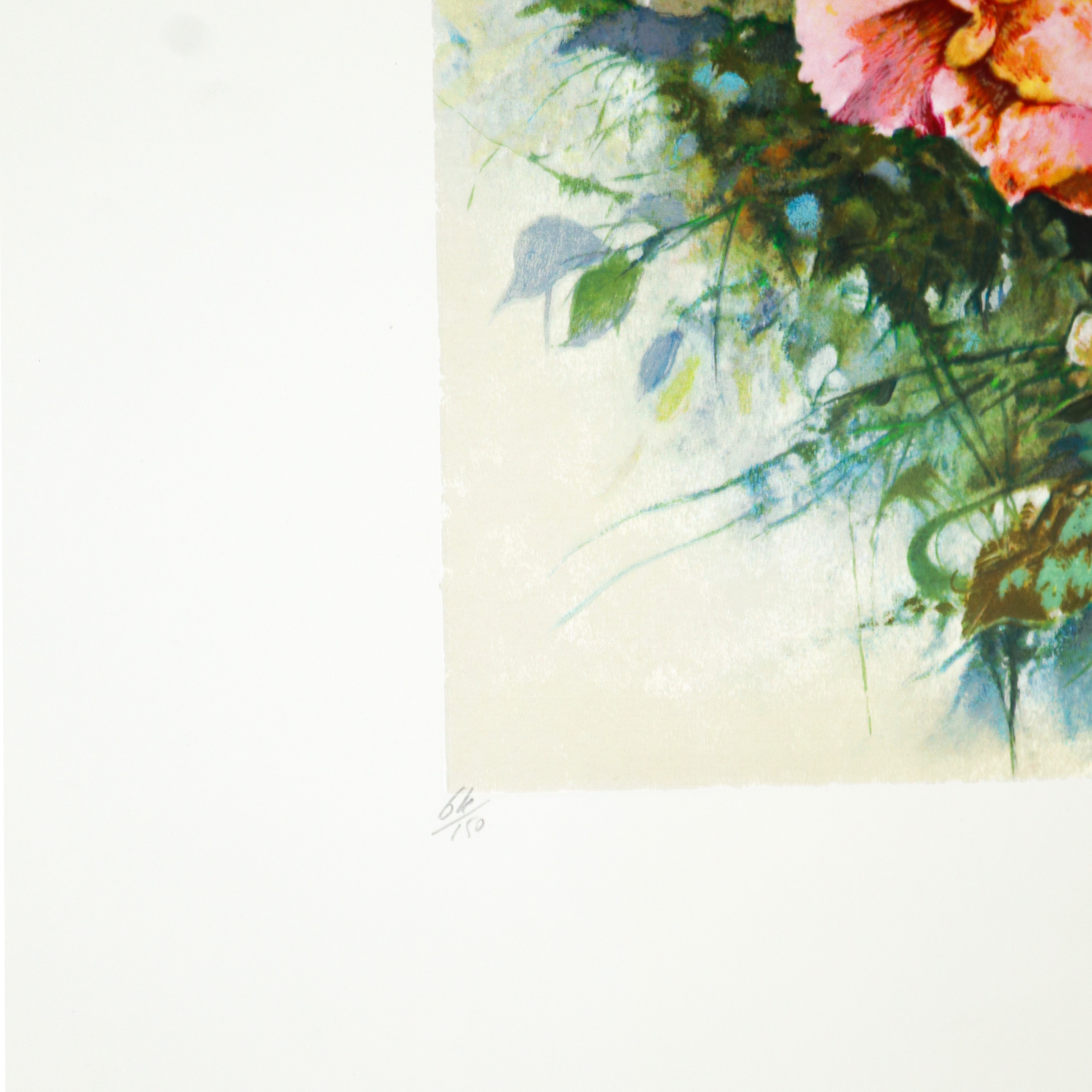 Renzo Vespignani - Fiori (acquatinta, tiratura 64/150)