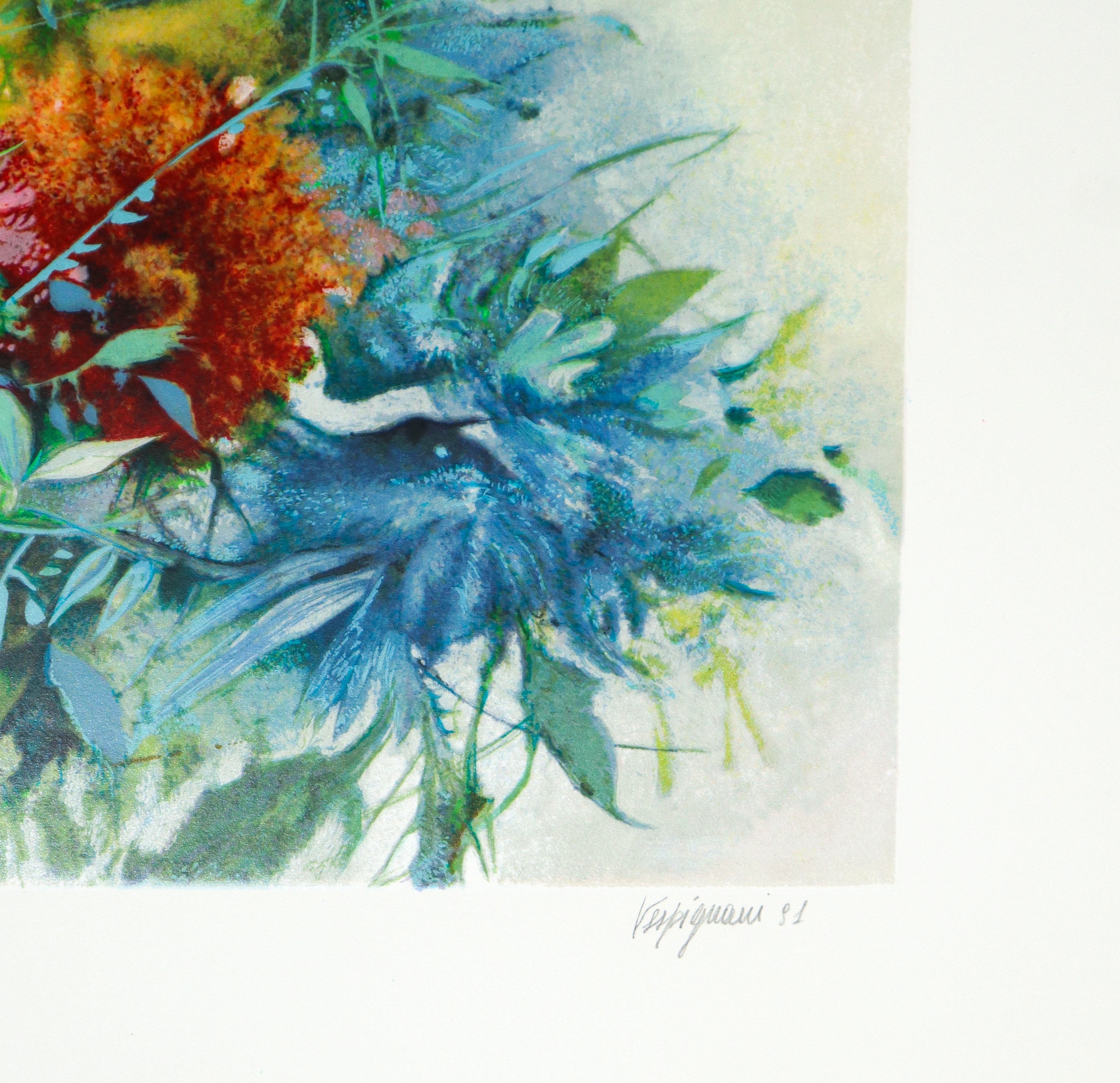 Renzo Vespignani - Fiori (acquatinta, tiratura 64/150)