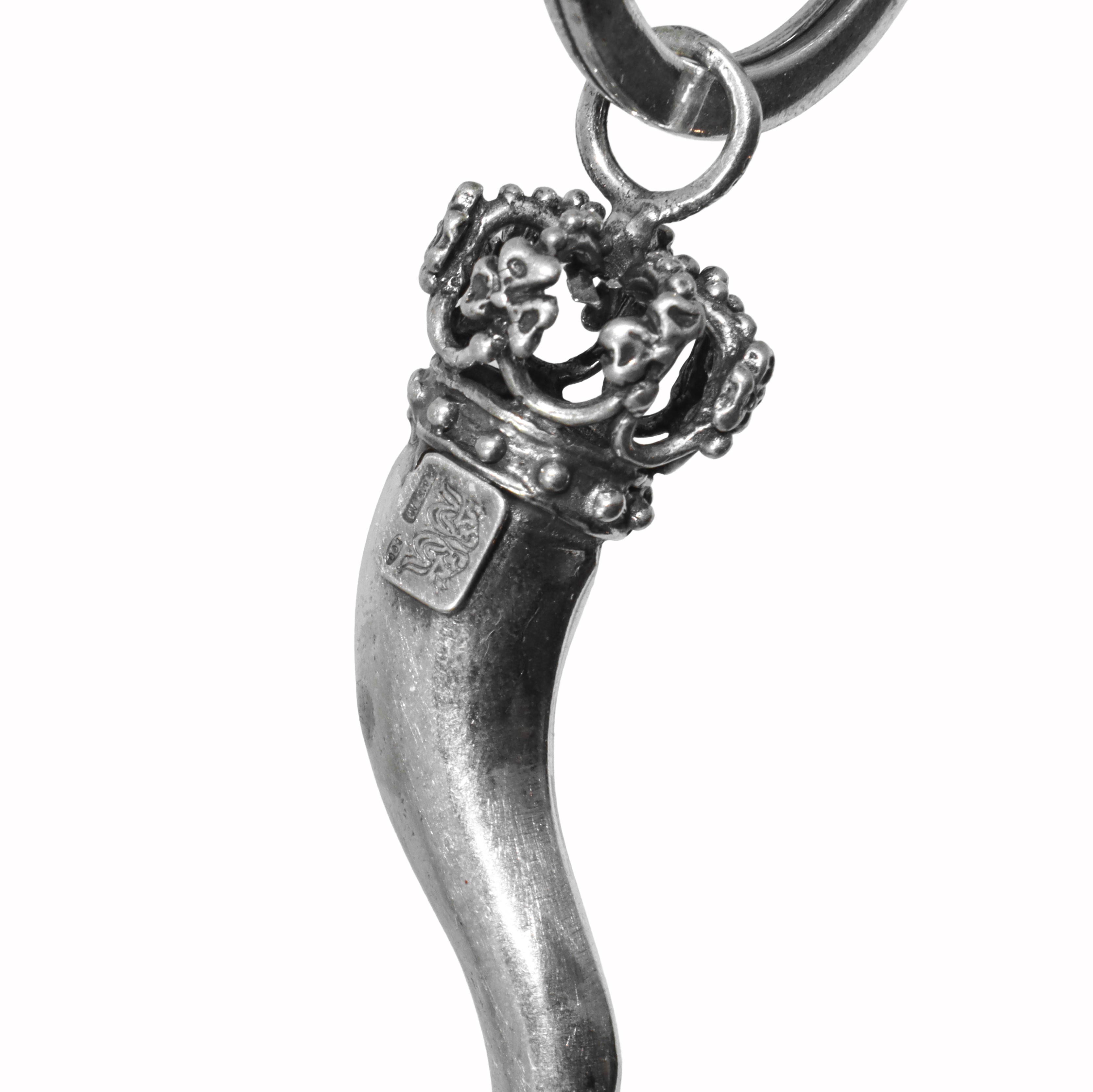 Giovanni Raspini - Portachiavi in argento 925 con corno