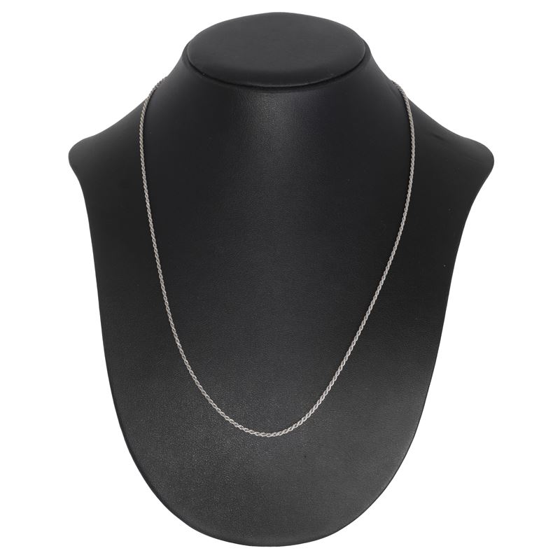 Collana in argento 925 a torchon, lunghezza 60 cm