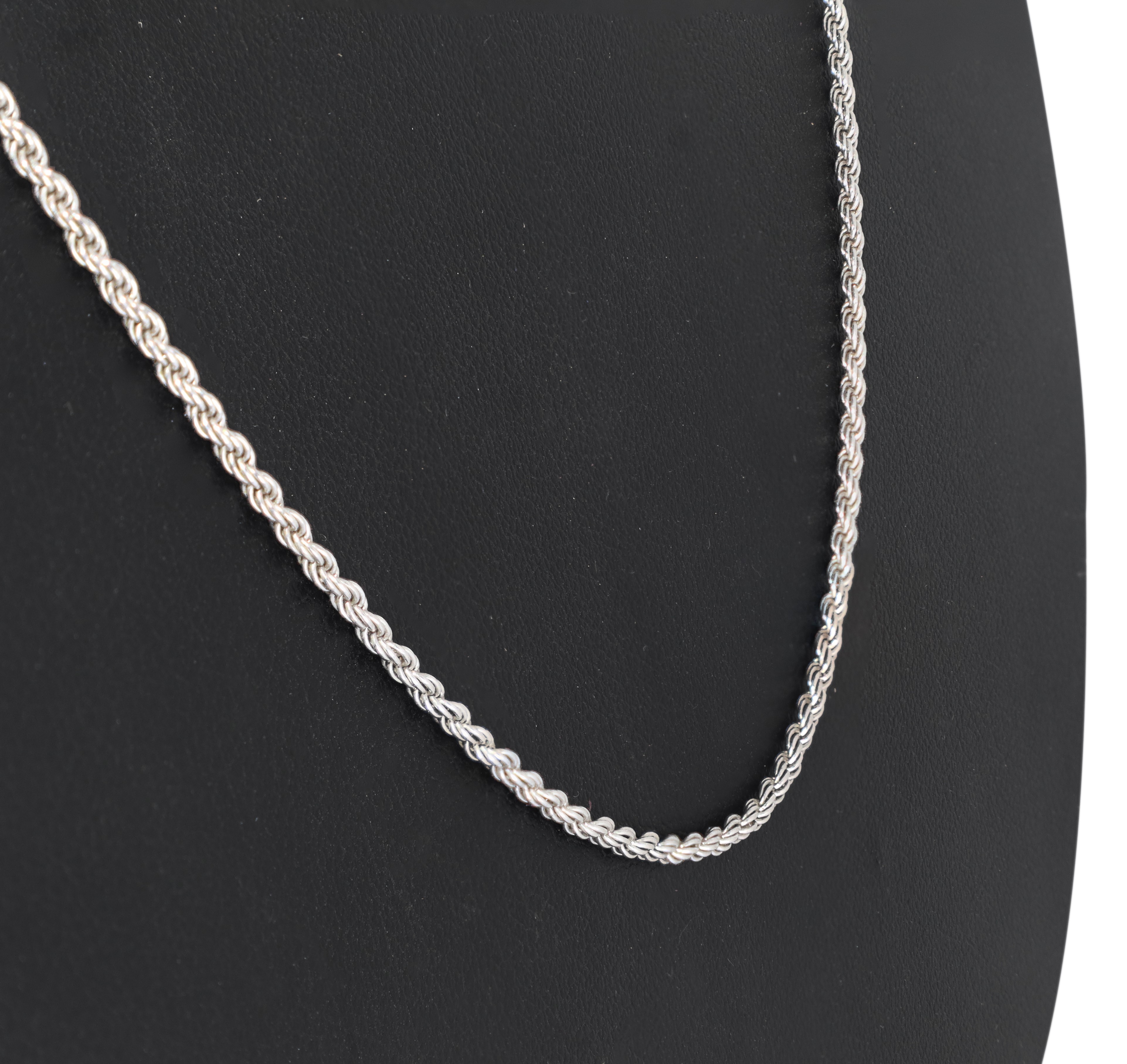 Collana in argento 925 a torchon, lunghezza 60 cm