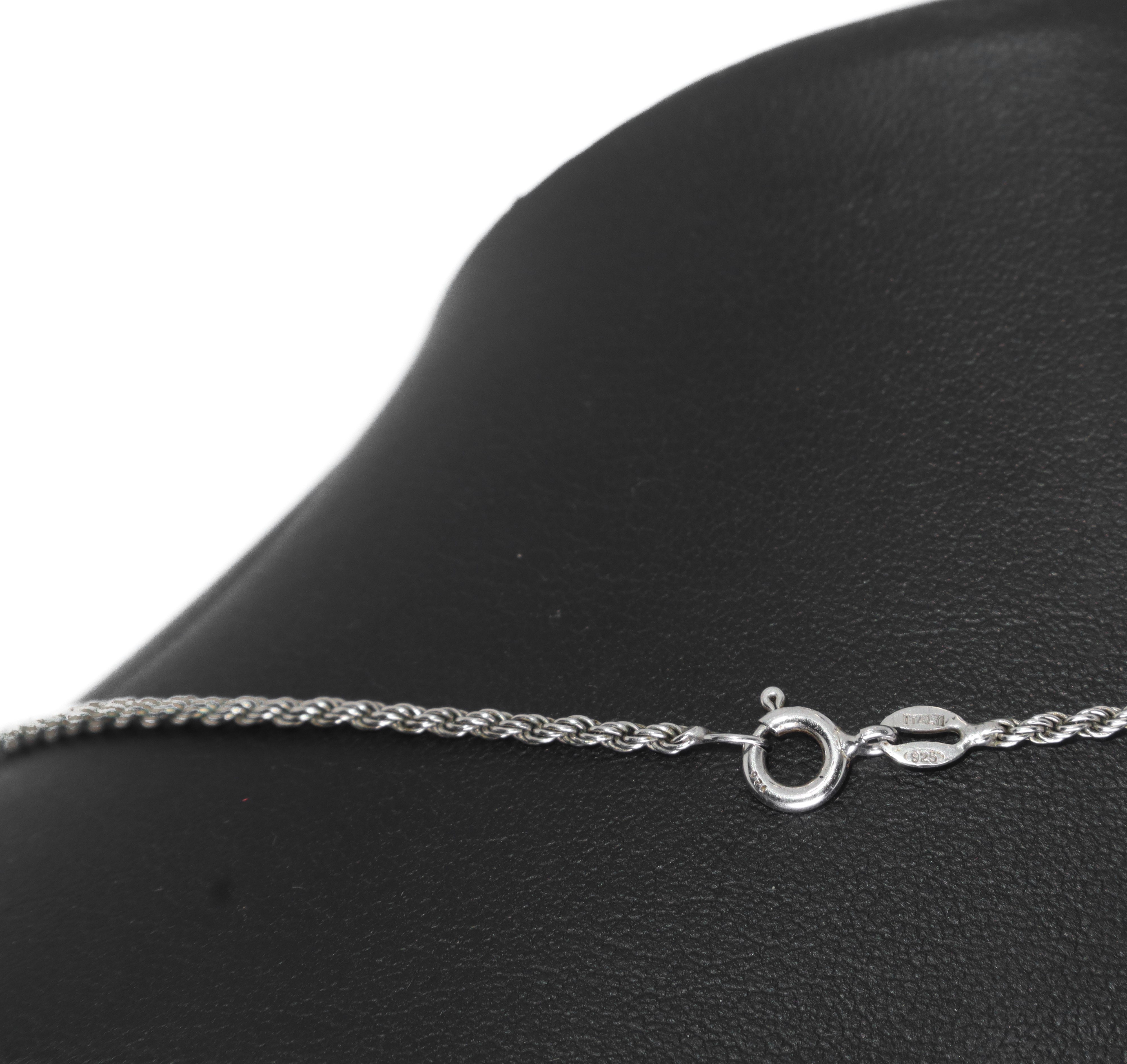 Collana in argento 925 a torchon, lunghezza 60 cm