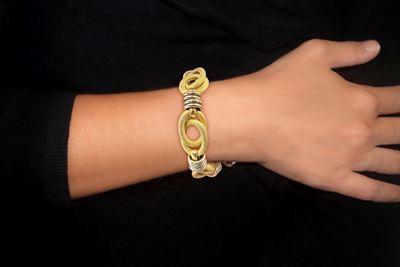 Bracciale vintage in oro giallo 750, anni '60