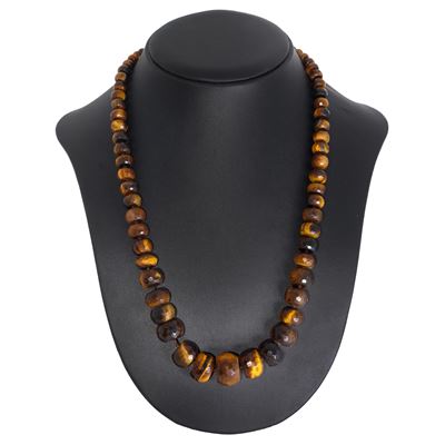 Collana in occhio di tigre con susta in argento