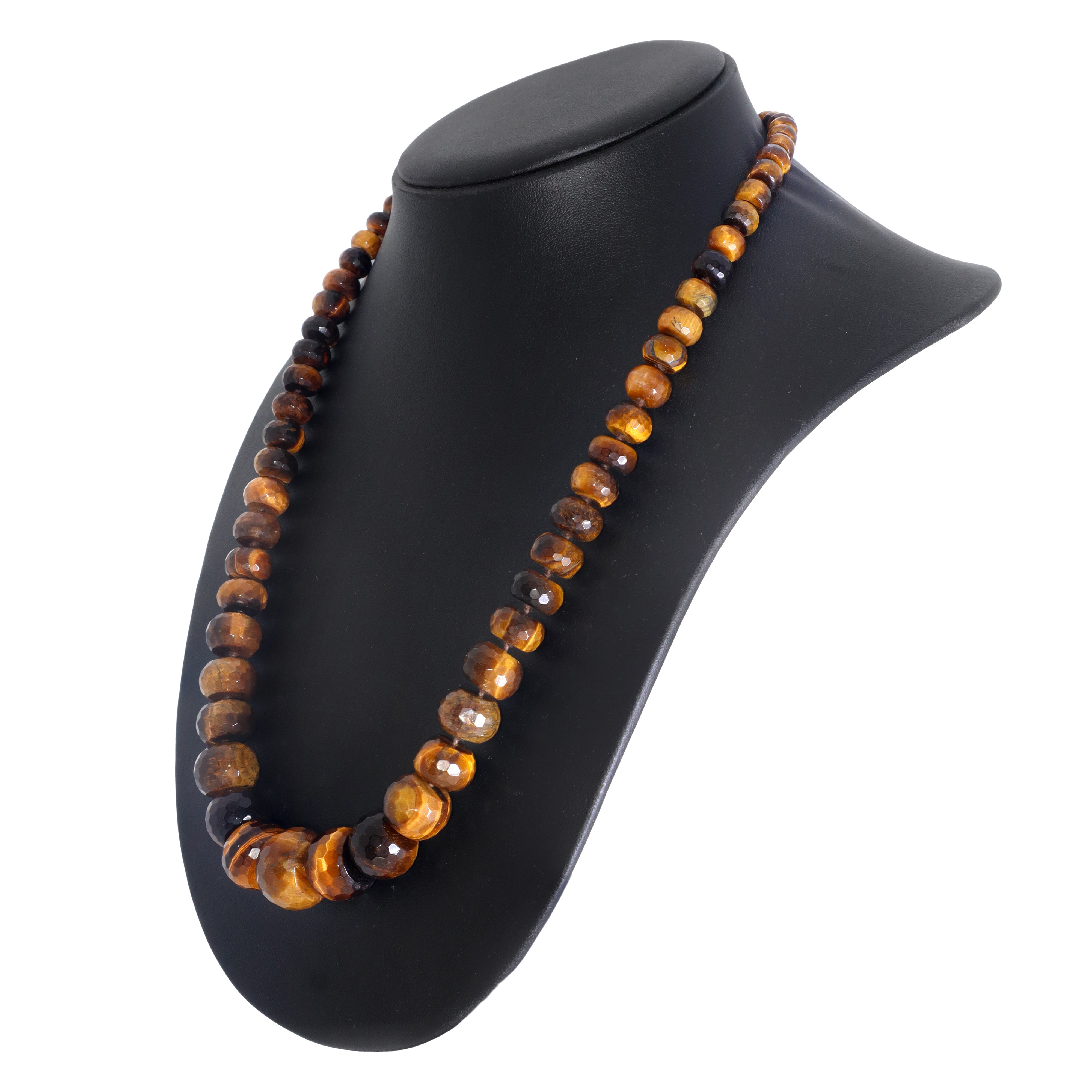 Collana in occhio di tigre con susta in argento