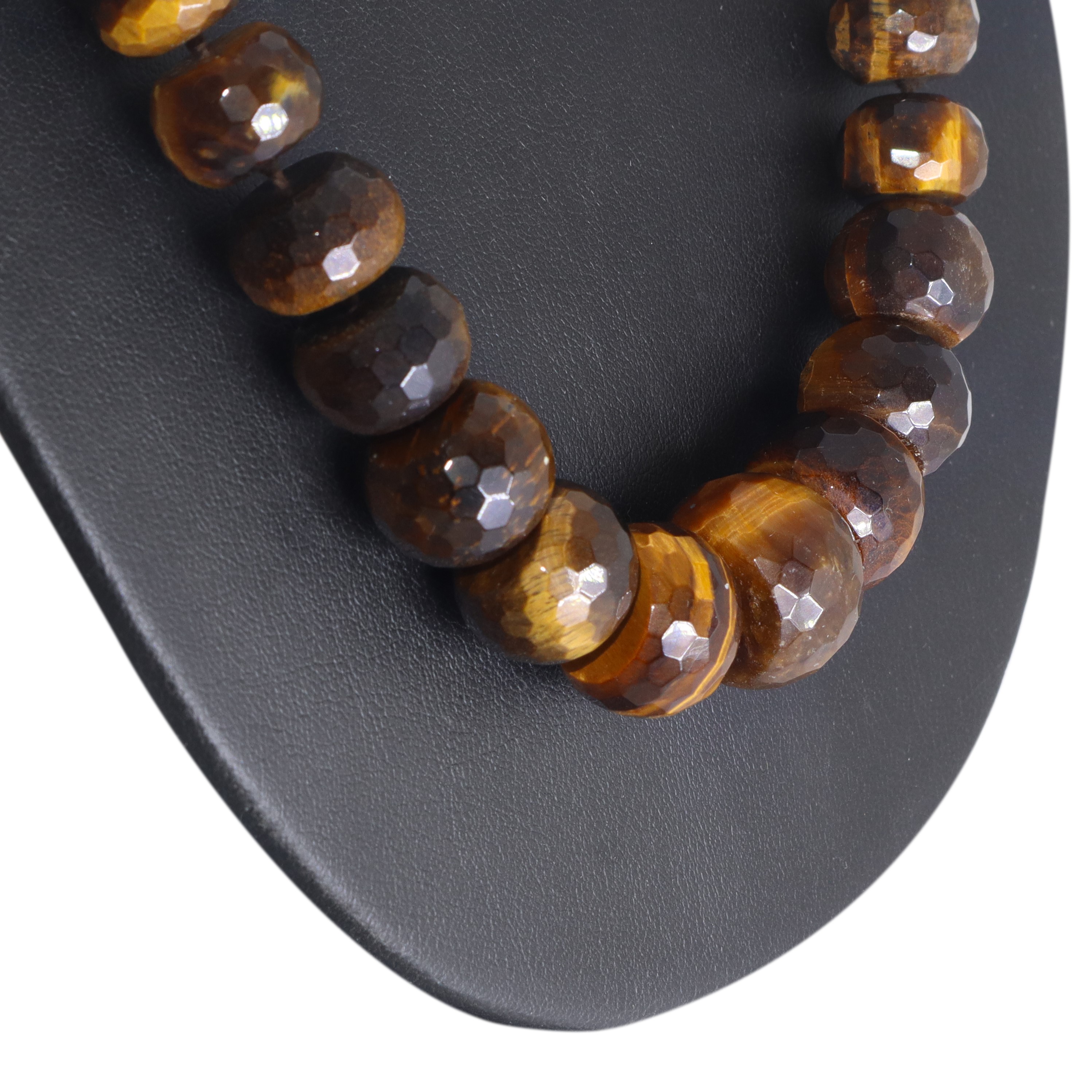 Collana in occhio di tigre con susta in argento