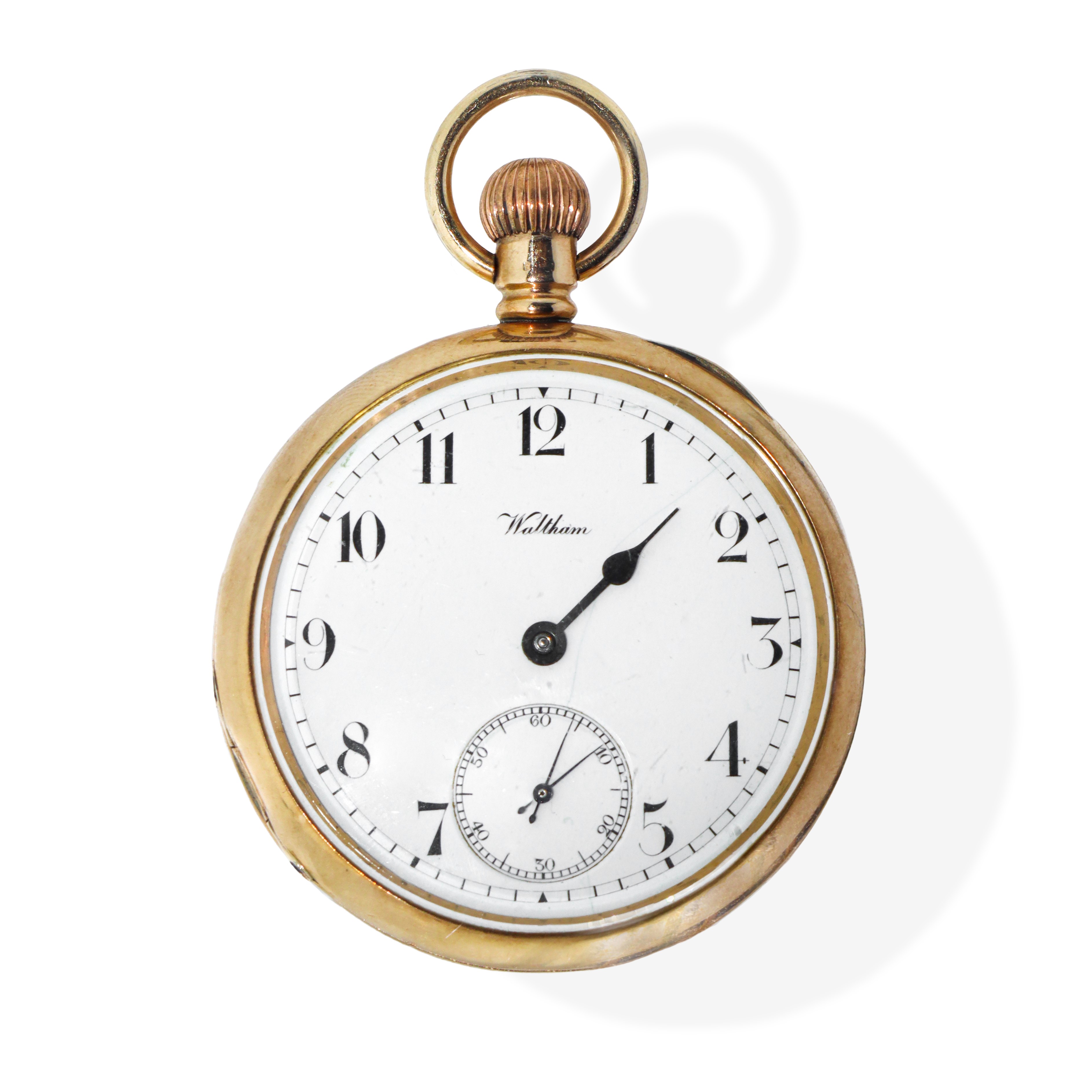 Orologio da tasca in oro 14 kt a carica manuale con spirale breguet con catena in oro 14kt