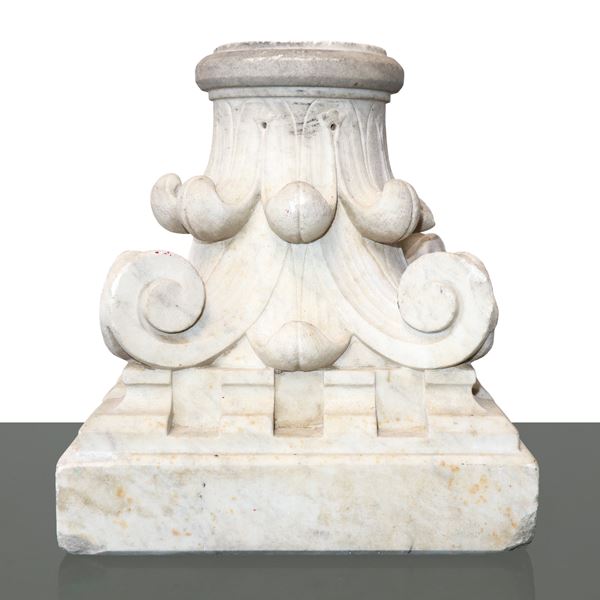 White marble capital