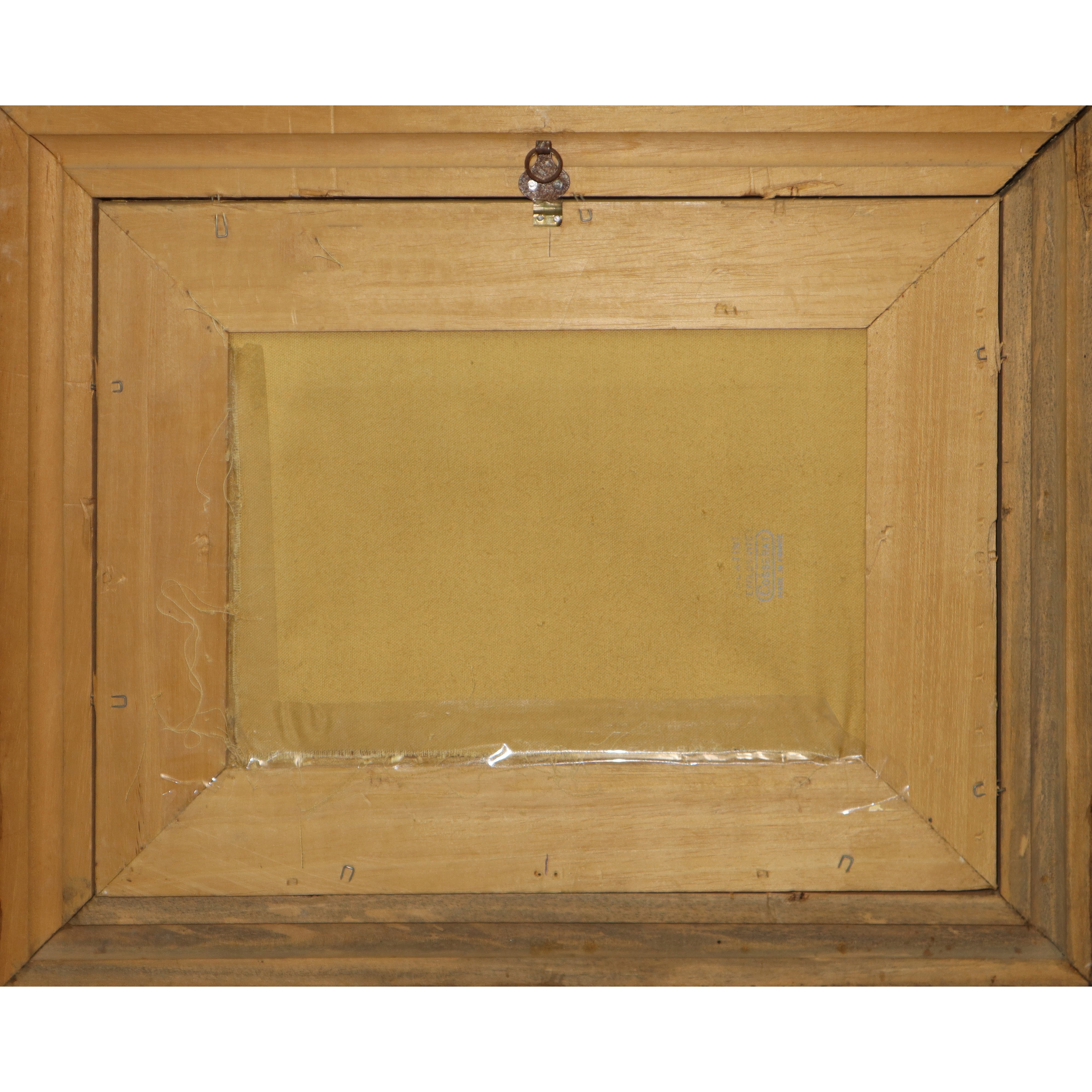 Prato con alberi e personaggi sul mare