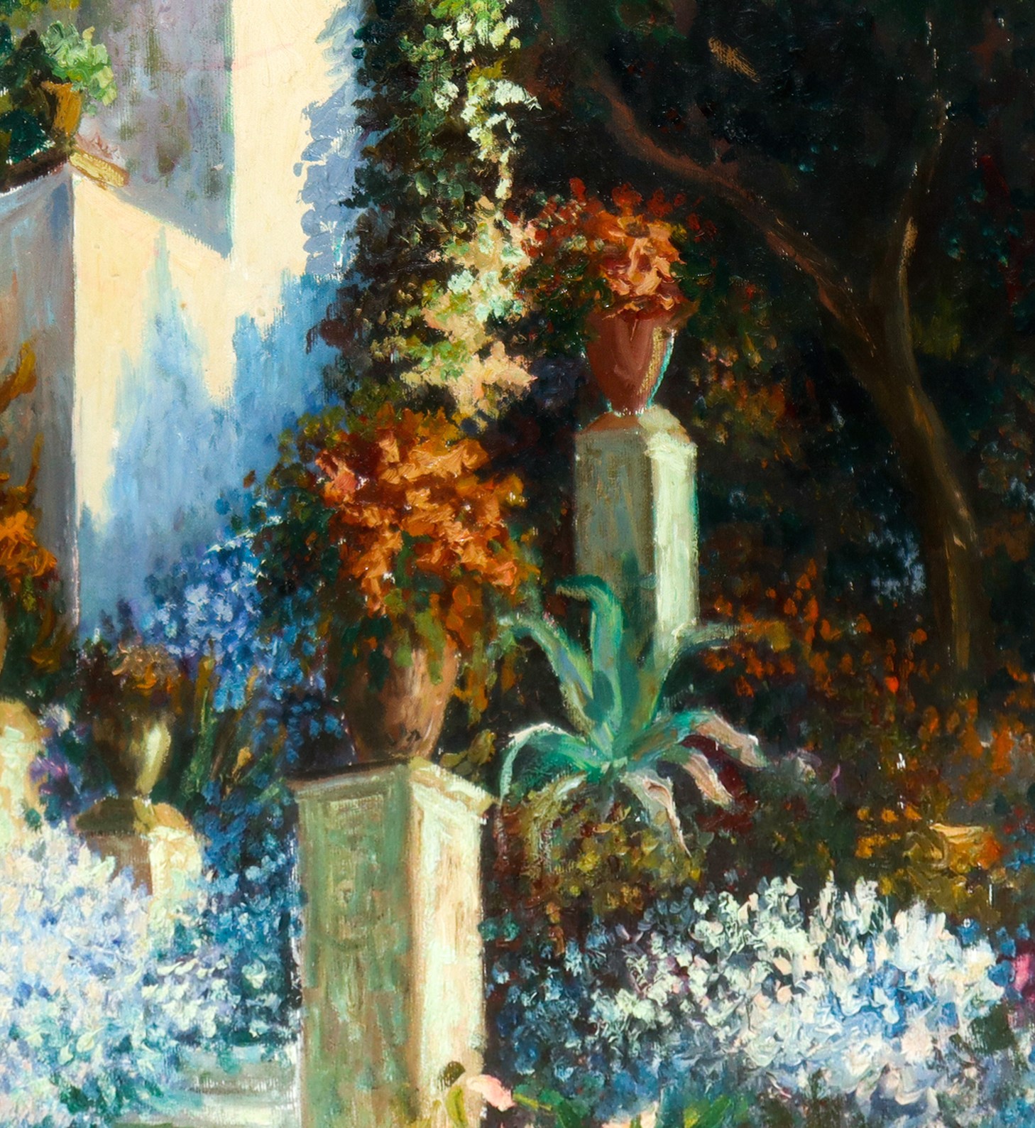 Salvo Rassa - Scorcio di Taormina, olio su tela