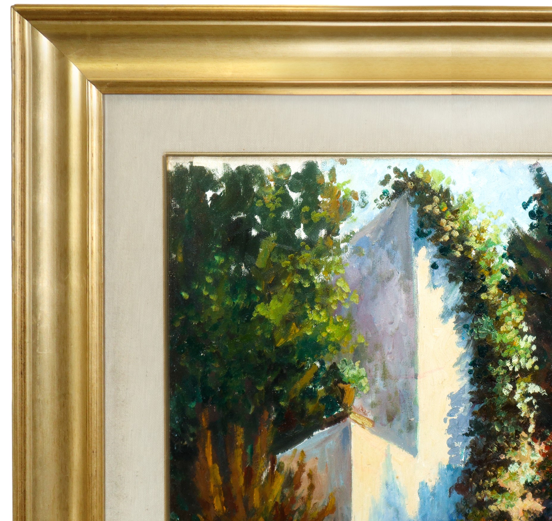 Salvo Rassa - Scorcio di Taormina, olio su tela