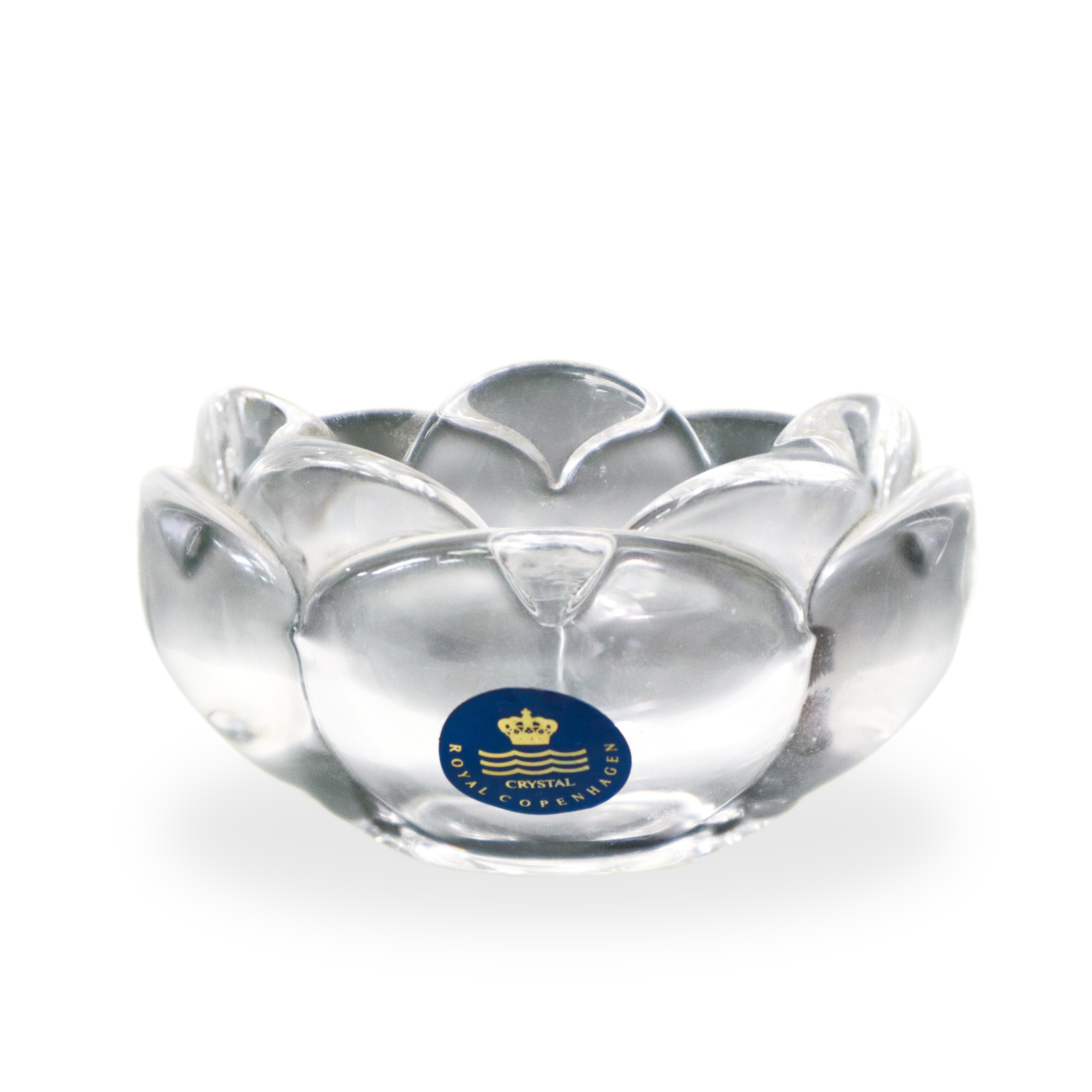 Coppia di portacandele modello Lotus in cristallo