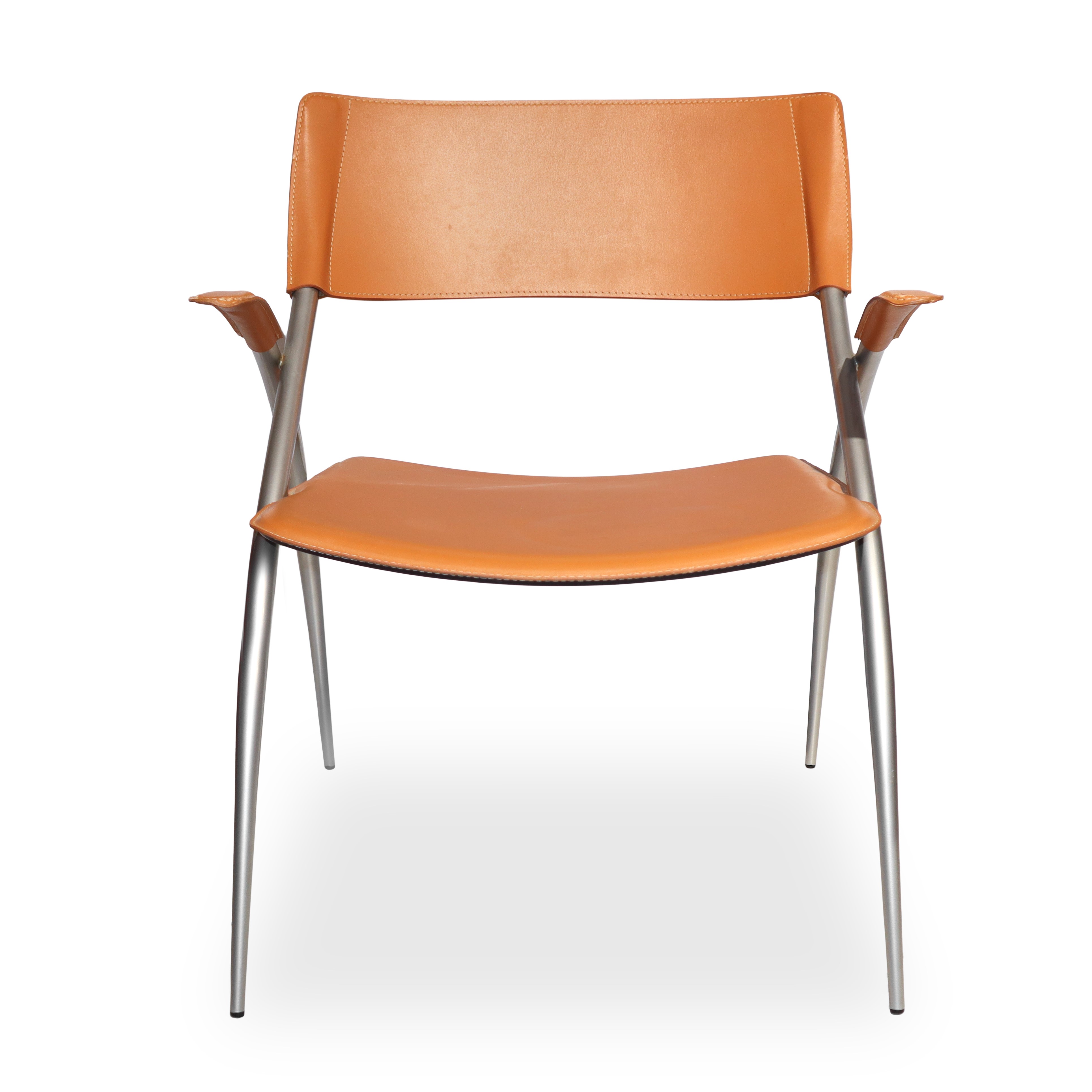 Calligaris Design e Arredi - N. 5 Sedie in stile industriale con struttura in acciaio e tomaia in...