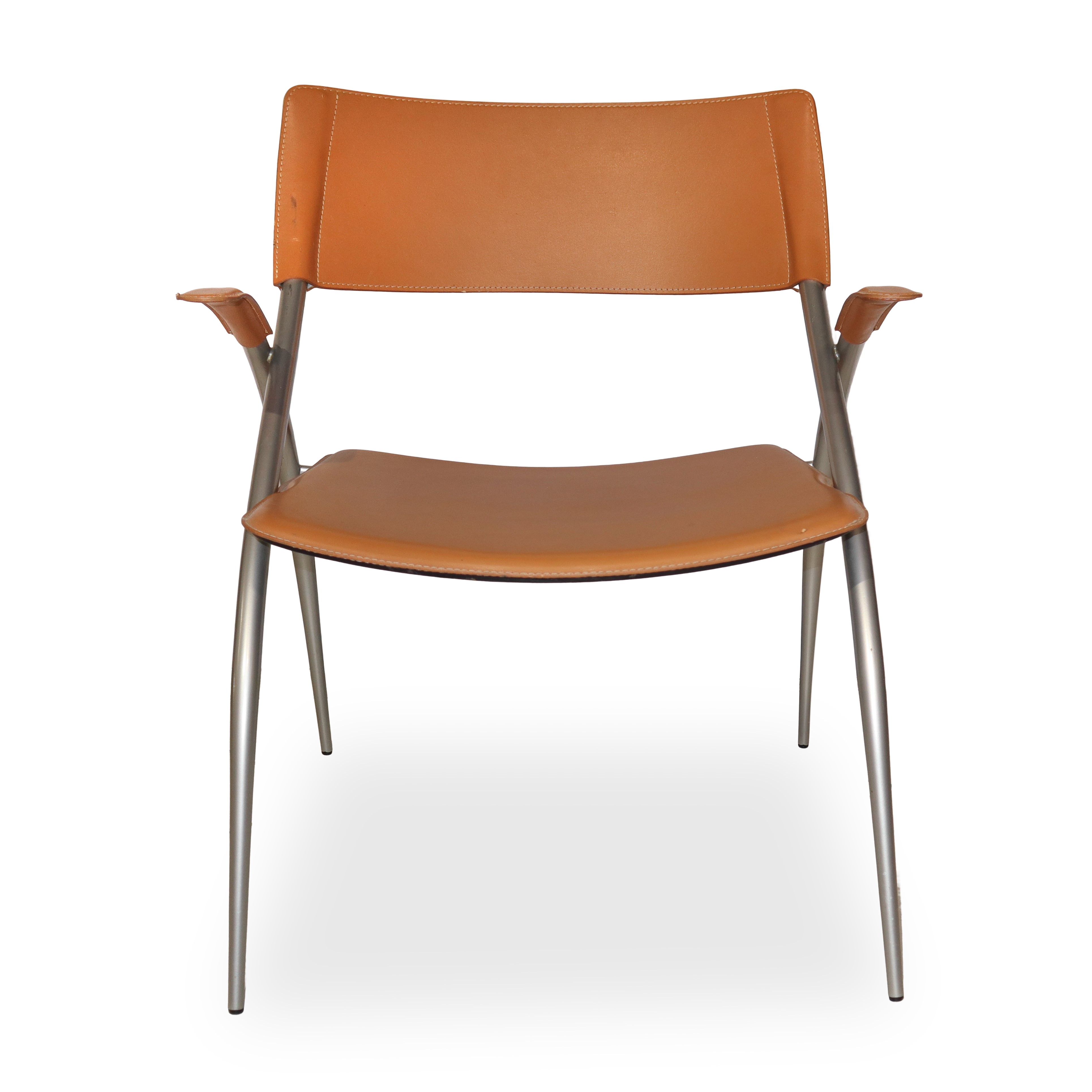 Calligaris Design e Arredi - N. 5 Sedie in stile industriale con struttura in acciaio e tomaia in...