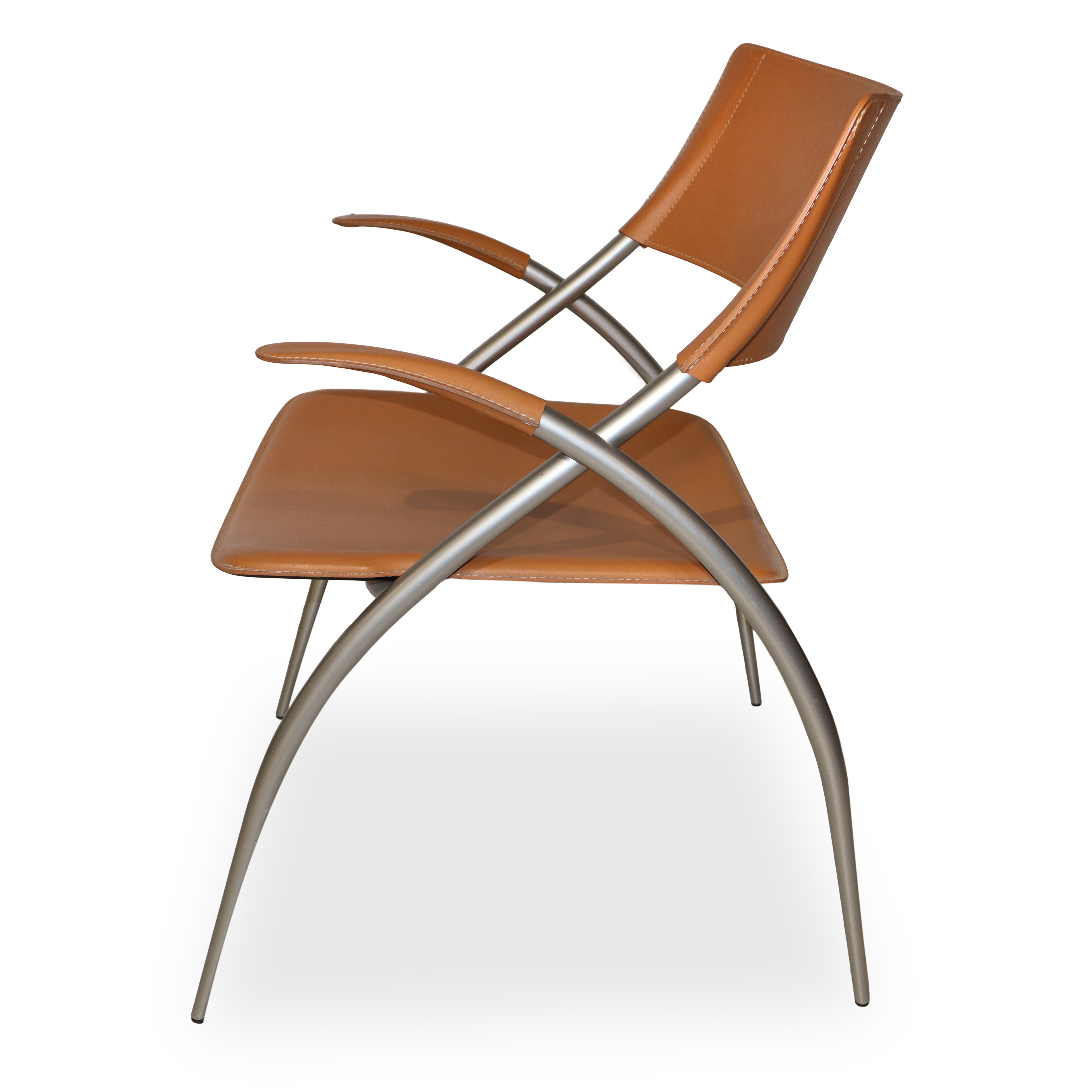 Calligaris Design e Arredi - N. 5 Sedie in stile industriale con struttura in acciaio e tomaia in...