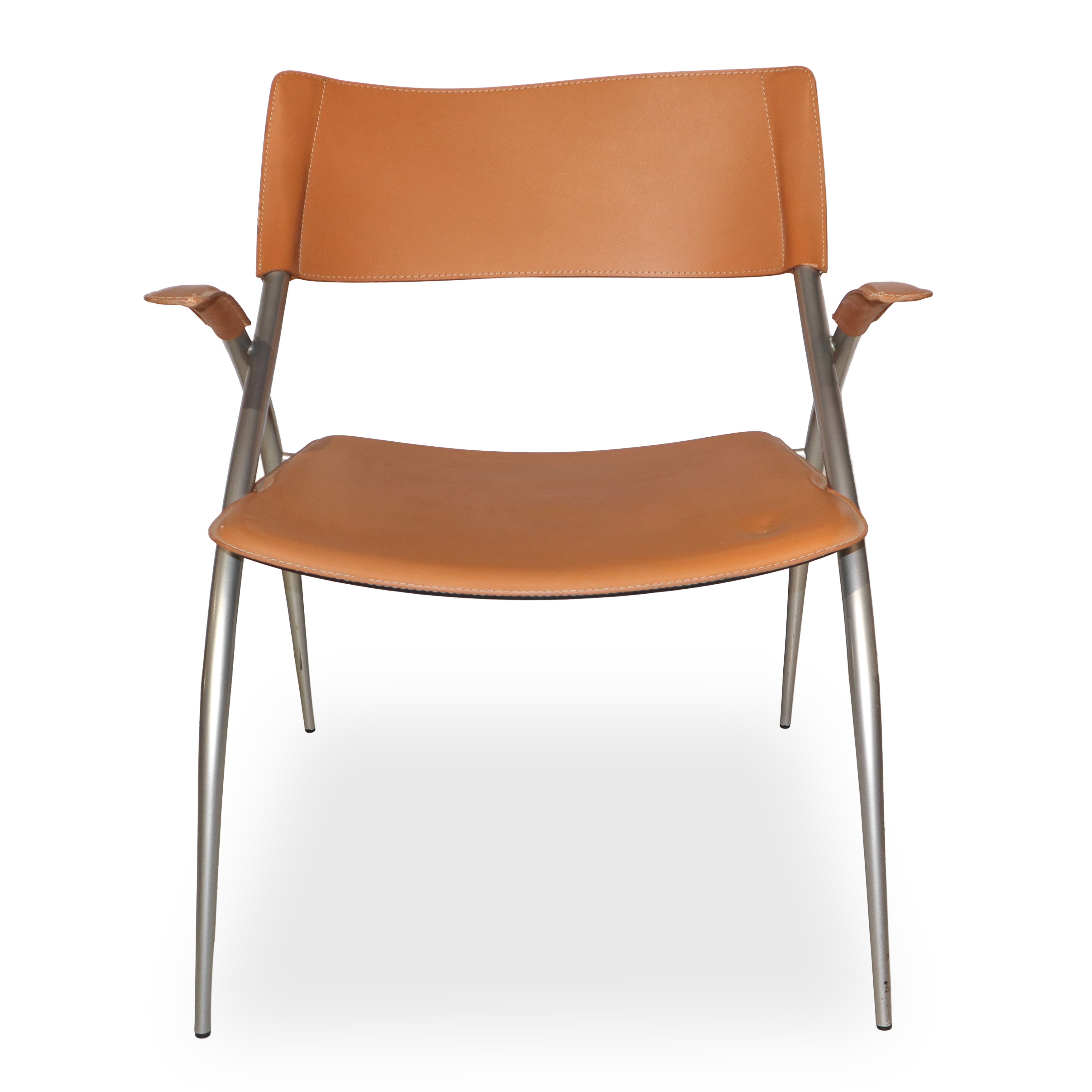 Calligaris Design e Arredi - N. 5 Sedie in stile industriale con struttura in acciaio e tomaia in...