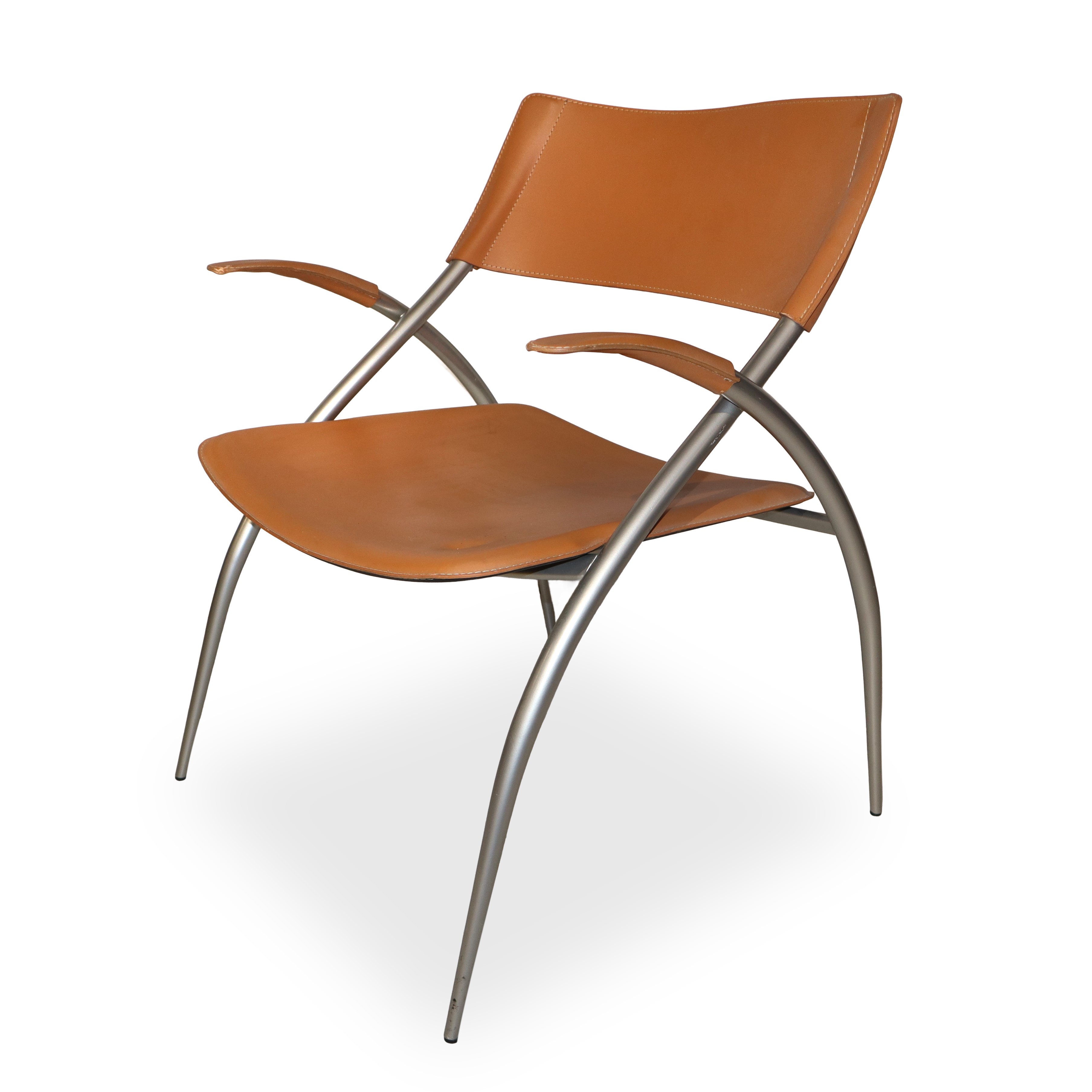 Calligaris Design e Arredi - N. 5 Sedie in stile industriale con struttura in acciaio e tomaia in...