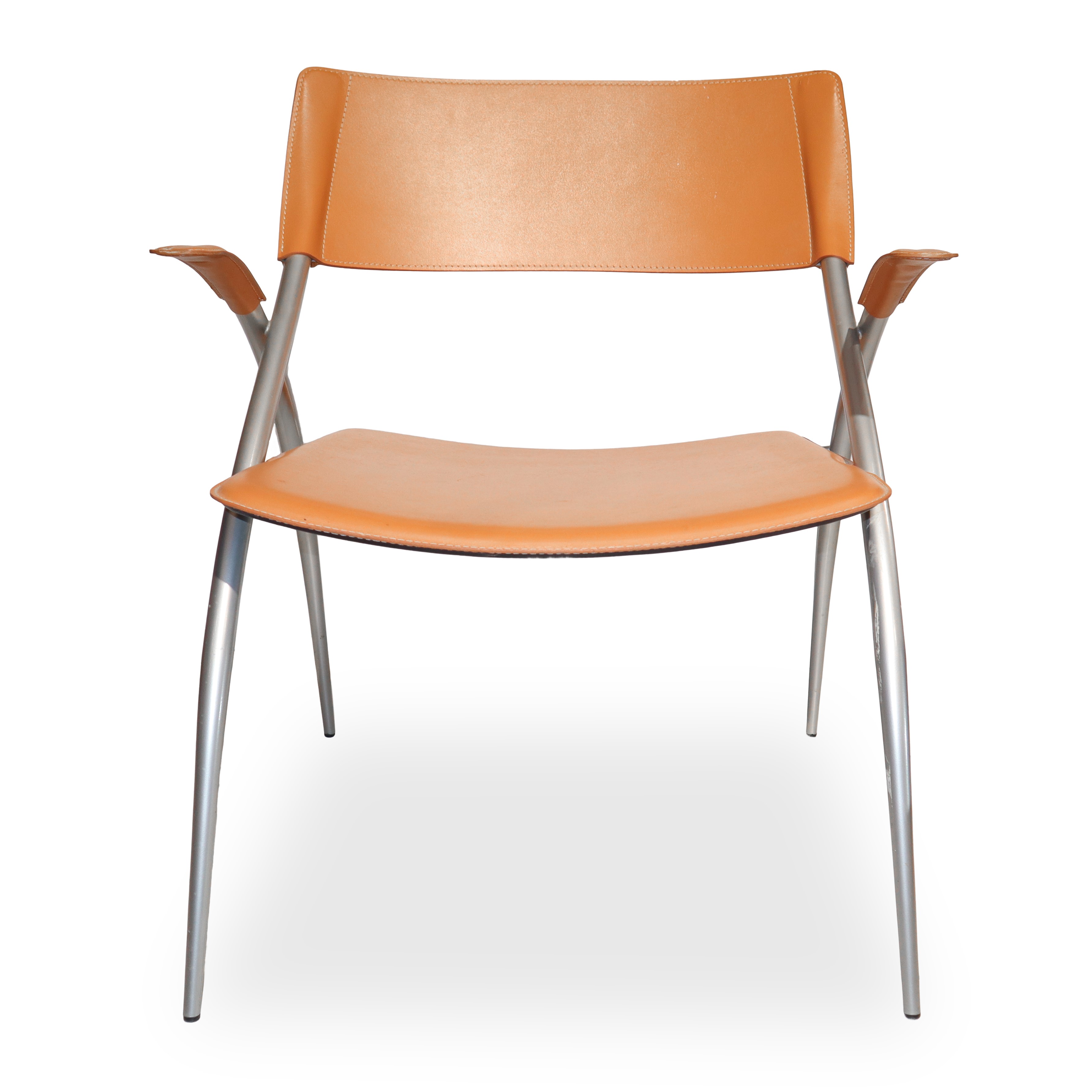 Calligaris Design e Arredi - N. 5 Sedie in stile industriale con struttura in acciaio e tomaia in...