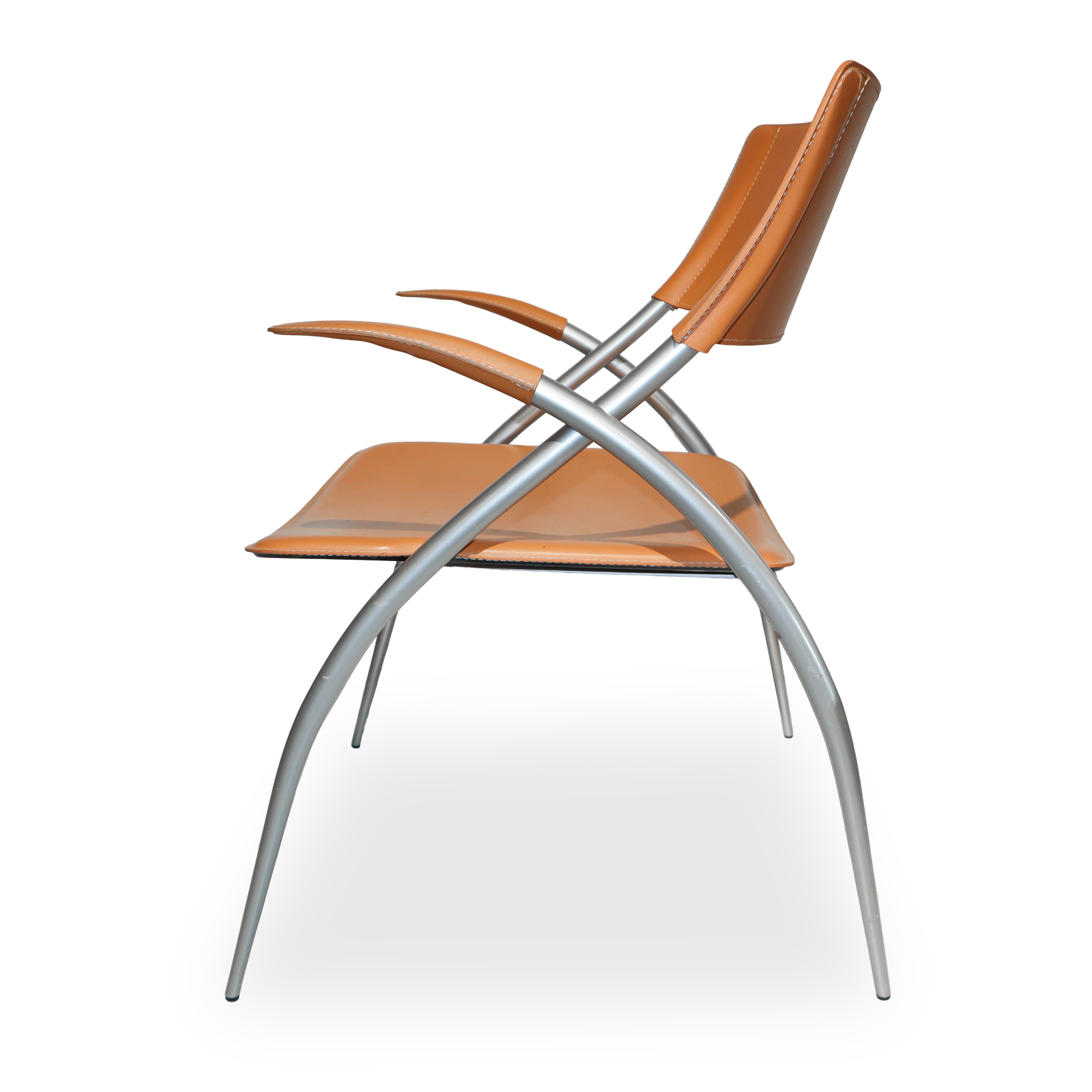 Calligaris Design e Arredi - N. 5 Sedie in stile industriale con struttura in acciaio e tomaia in...