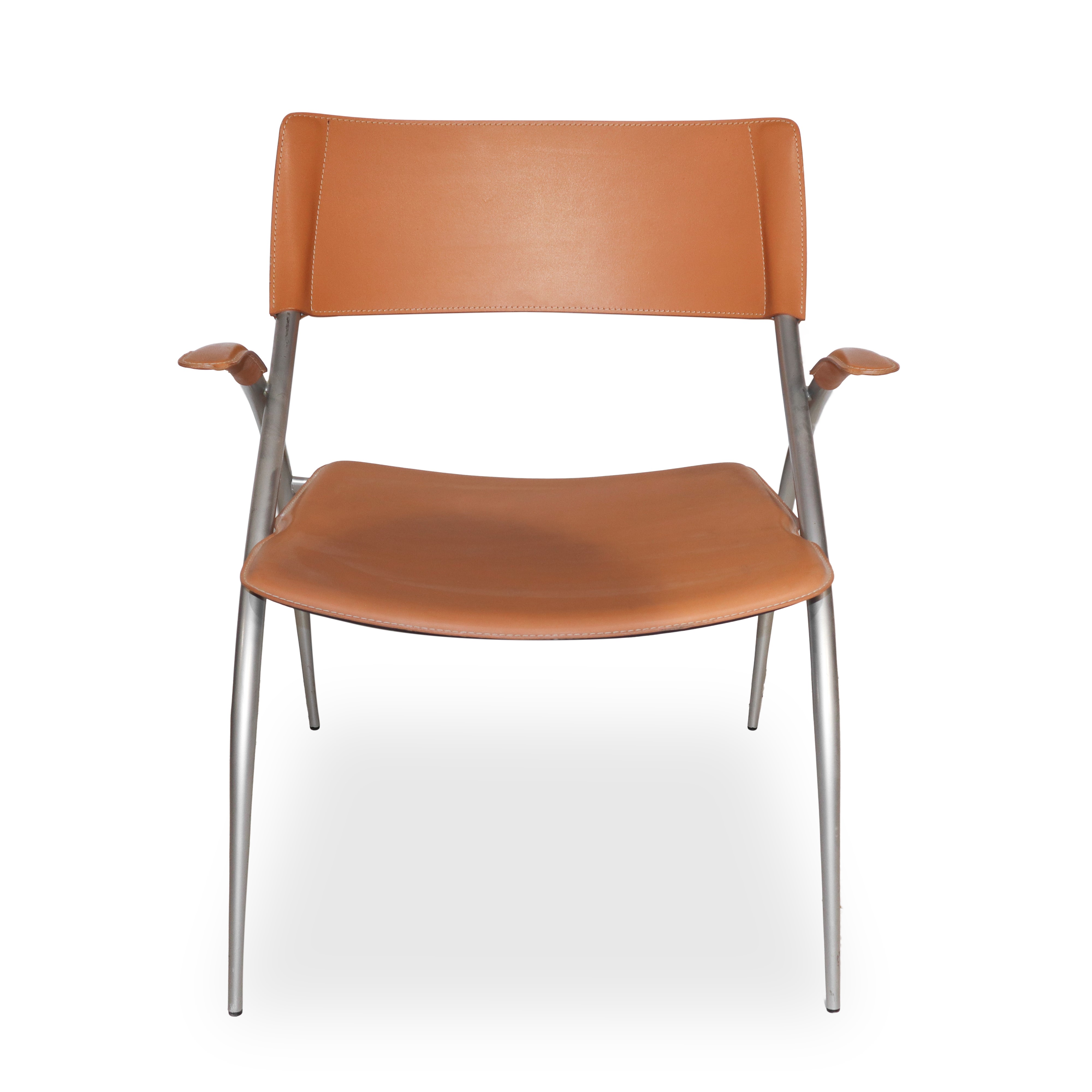Calligaris Design e Arredi - N. 5 Sedie in stile industriale con struttura in acciaio e tomaia in...