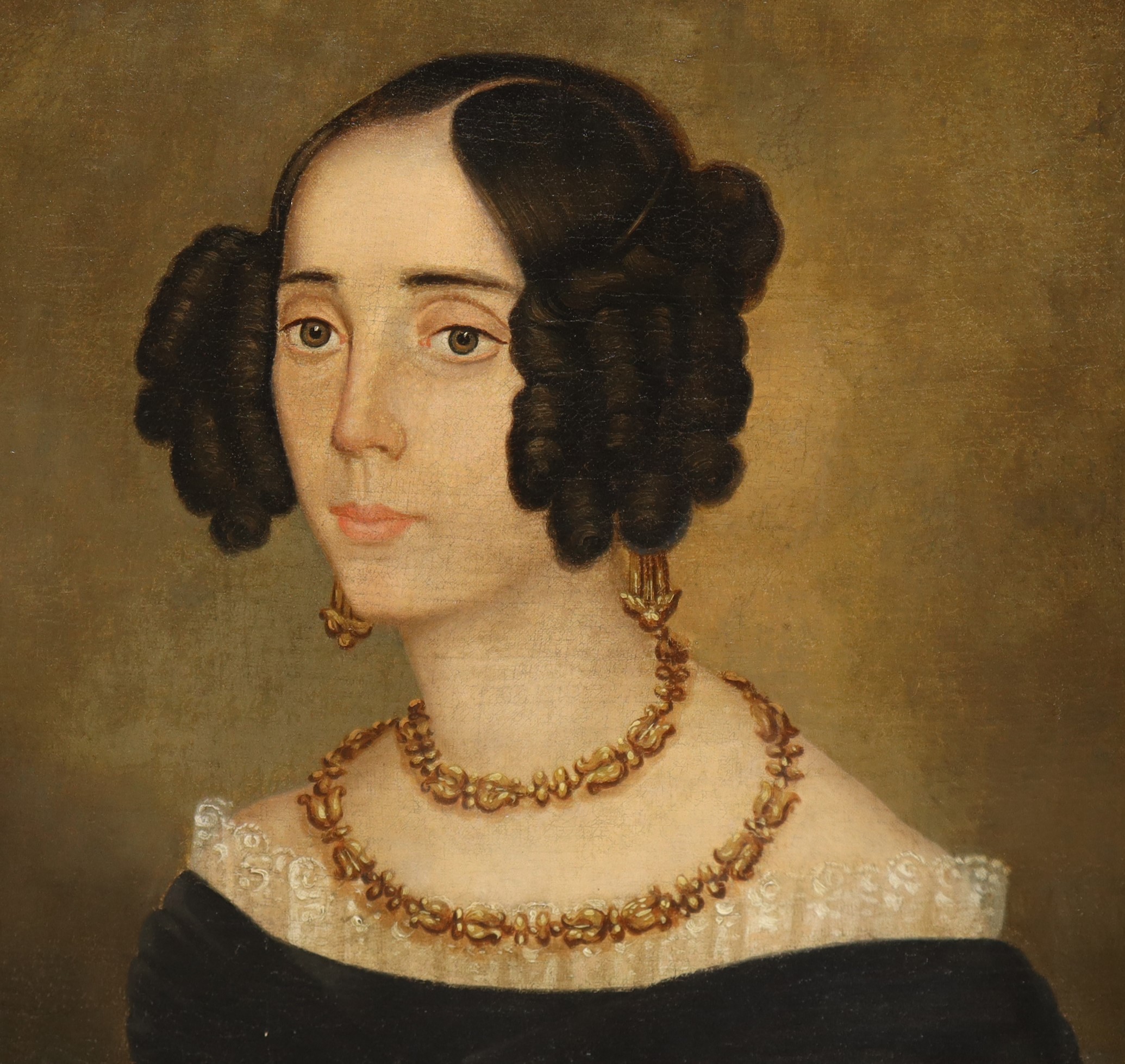 Ritratto di nobildonna con collane e orecchini