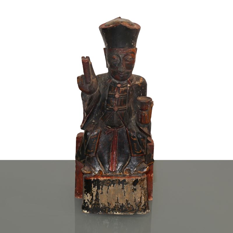 Giudice, scultura in legno