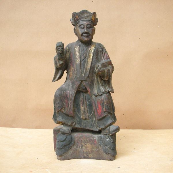 STATUETTA IN LEGNO DI GIUDICE