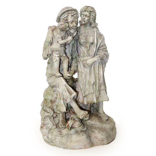 Ceramiche e presepi d'arte  Scarlatella - Family, Terracotta Group