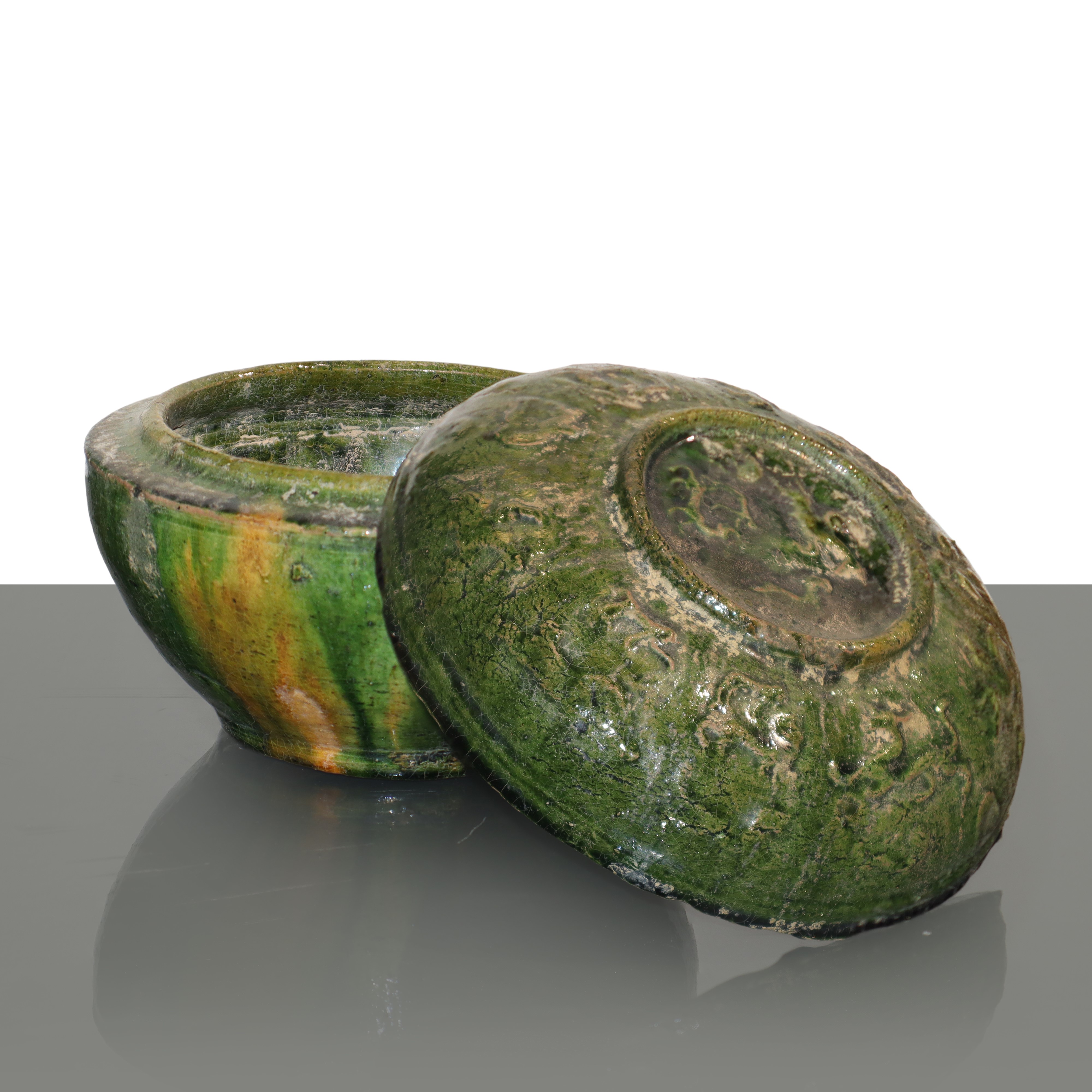 Cachepot in ceramica verde