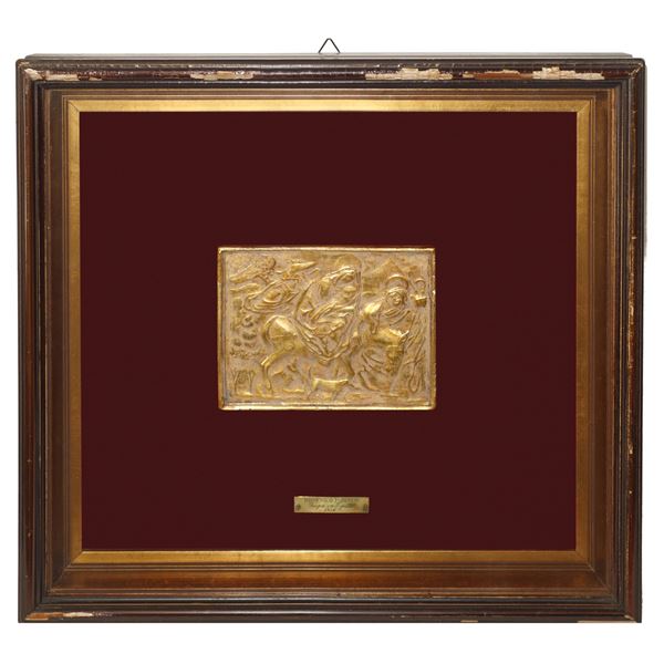 Domenico Tudisco - Flight into Egypt, plaque with bas-relief