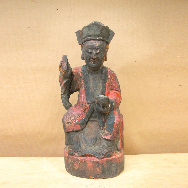 Saggio, scultura in legno