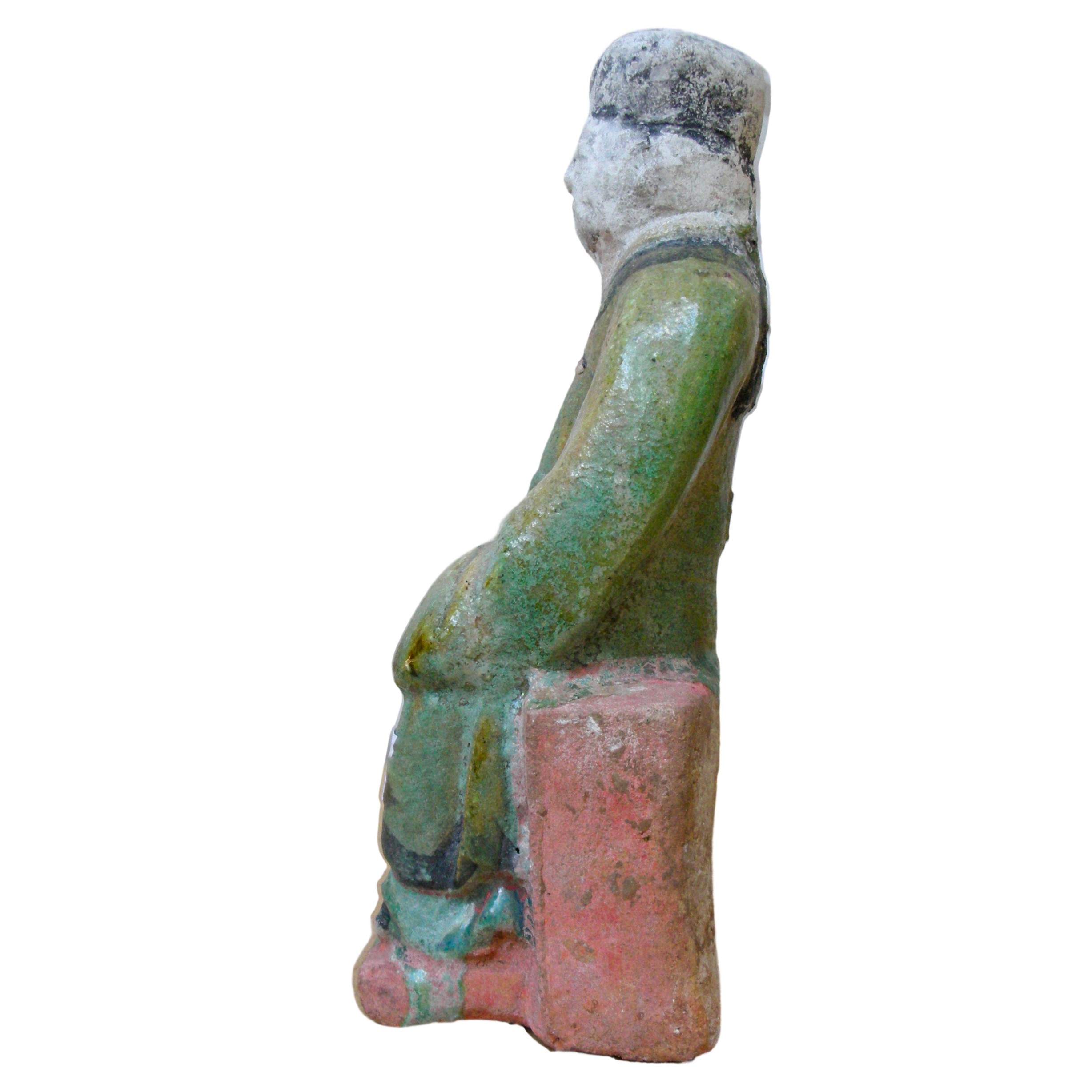 Figura in terracotta policroma dinastia Ming