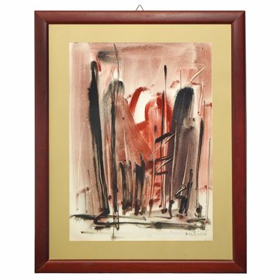 Senza titolo, 1960, tecnica mista su cartone